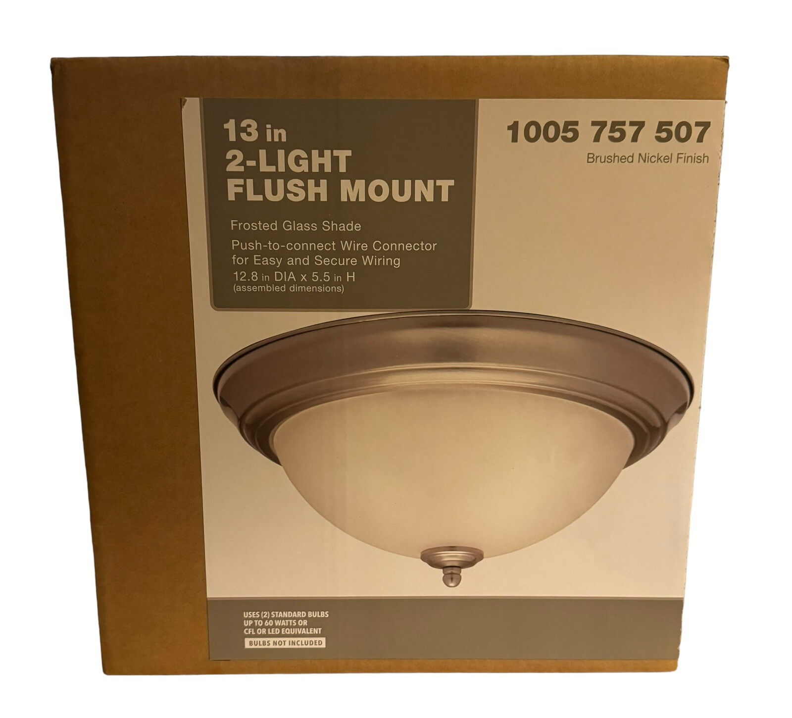 Flush Mount Light 13″ Brushed Nickel Ceiling Mount Light Kit 1005 757 507