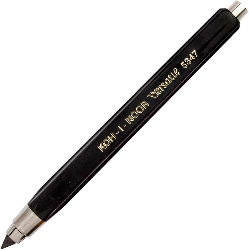Koh I Noor Mechanical Pencil 5.6Mm Lead Holder Black With Built-in Sharpener