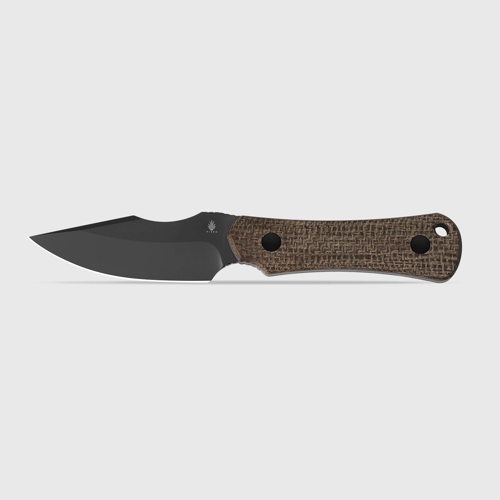 Kizer Bone Fixed Knife 3V Blade Micarta Handle With Kydex Sheath 1122A1 Camping