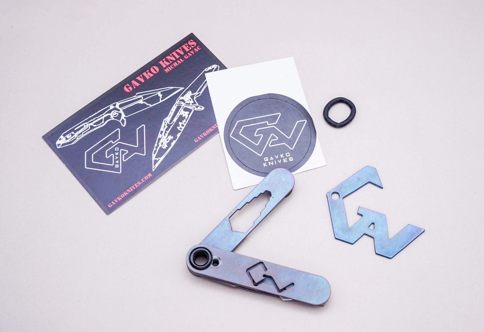 Gavko Knives Custom Multi-Tool, Anodized Titanium, W/Extra Gavko Bottle Opener