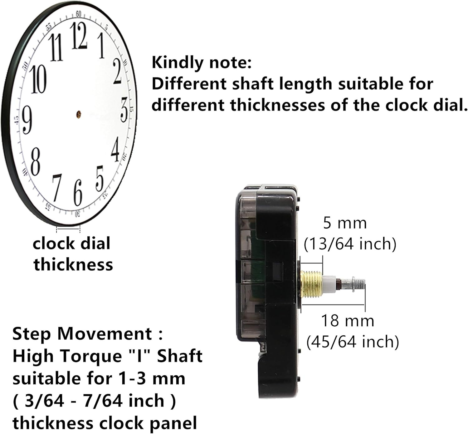 TIKROUND Include Hands Quartz DIY 12888 Wall Clock Movement Mechanism Battery Op