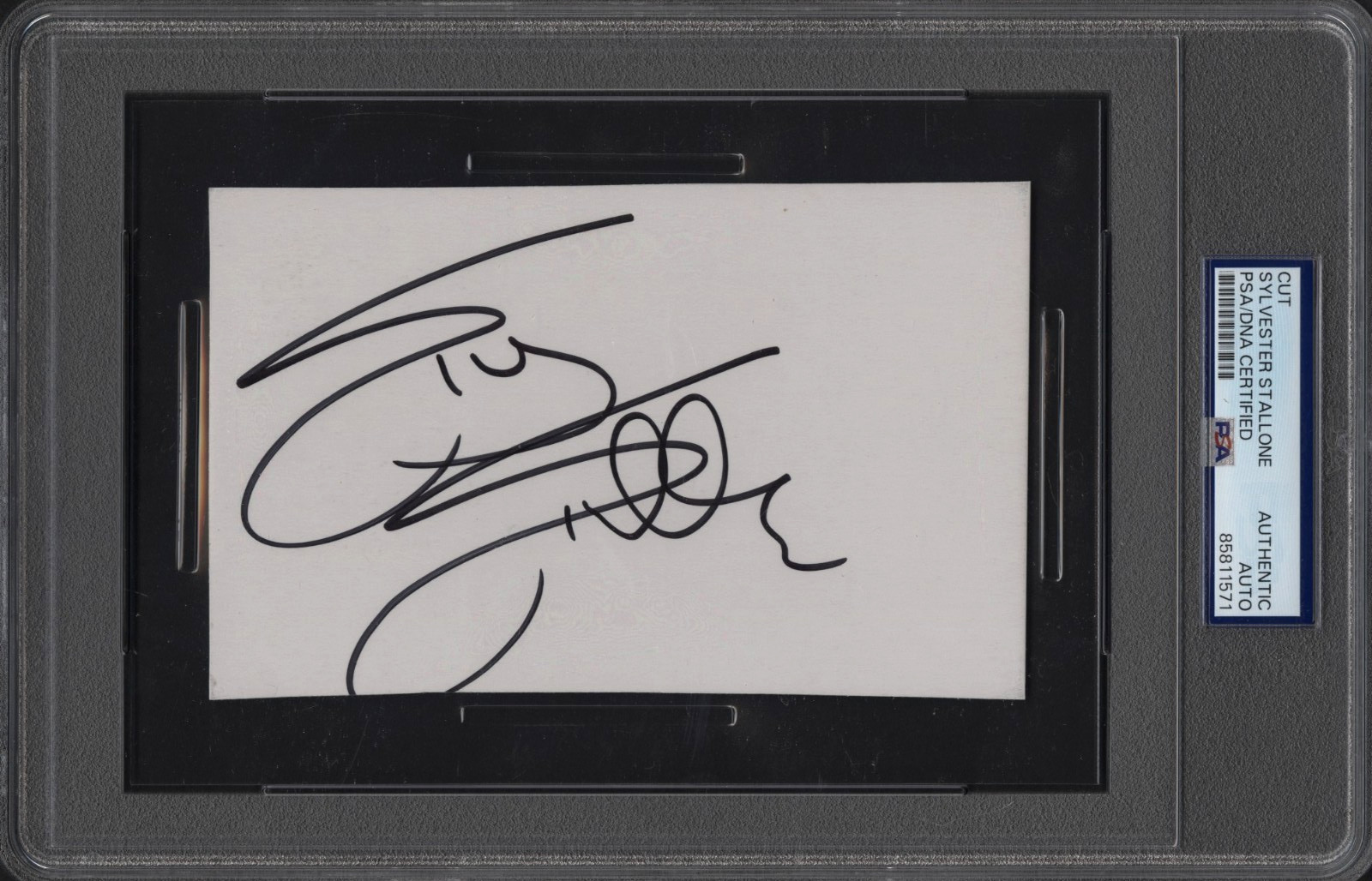 SYLVESTER STALLONE – ROCKY BALBOA – JOHN RAMBO Signed Autograph 4 x 6 Cut – PSA