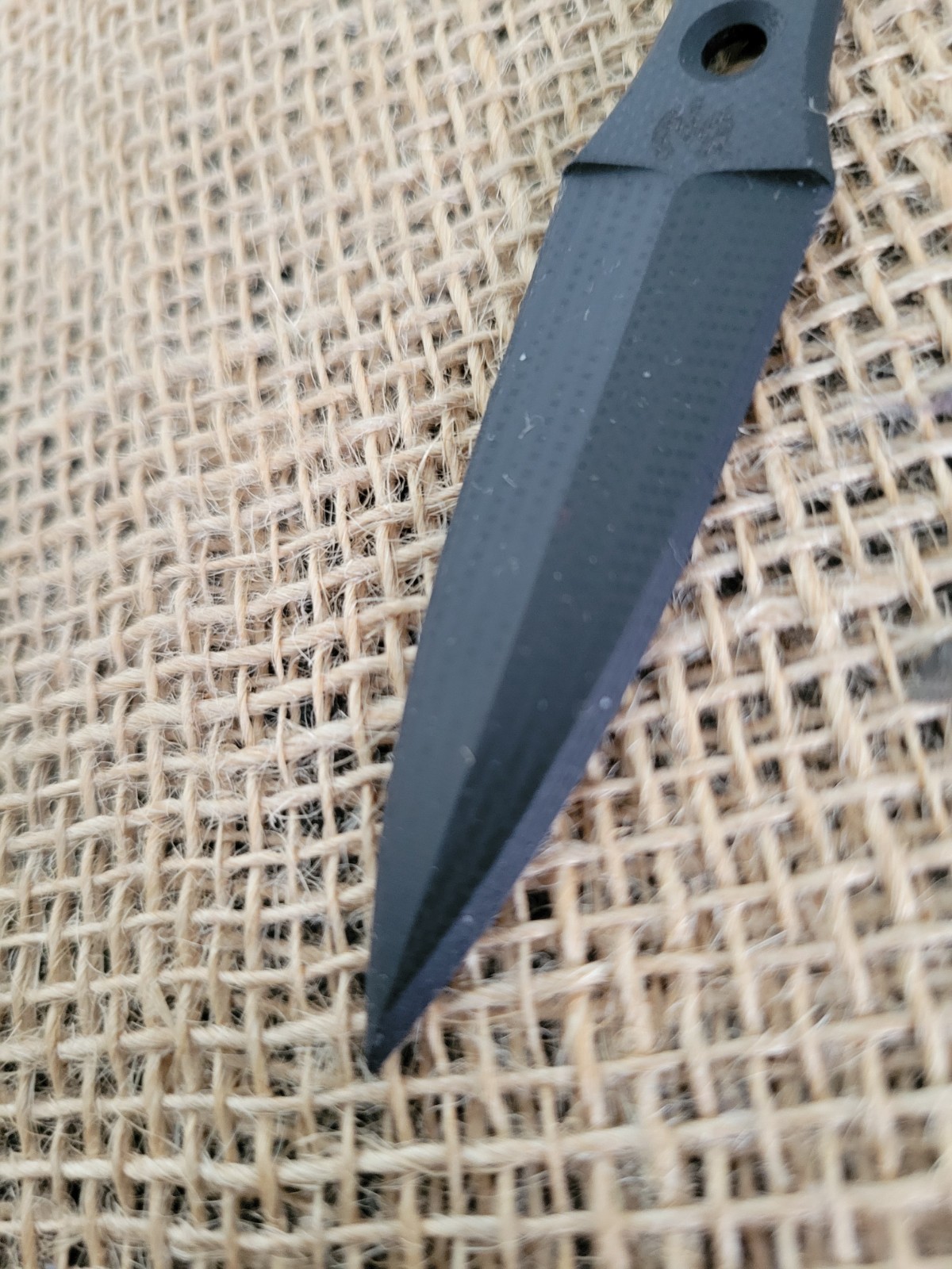 Fred Perrin Lapel Fixed Dagger 2.13″ Double Edge G10 One-Piece Construction