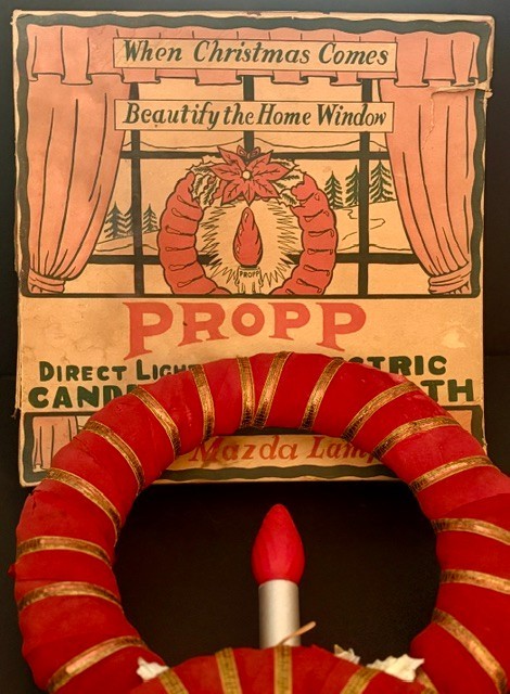 Propp Electric Candle Wreath Sets 1920s Original Box & 2 Complete Wreath Sets