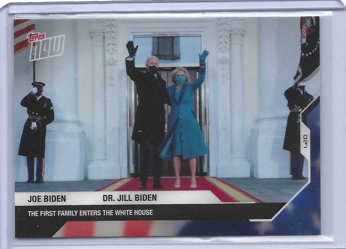 2020 USA Election Topps NOW® – INAUGURAL CARD 16 1ST FAMILY AT WHITE HOUSE