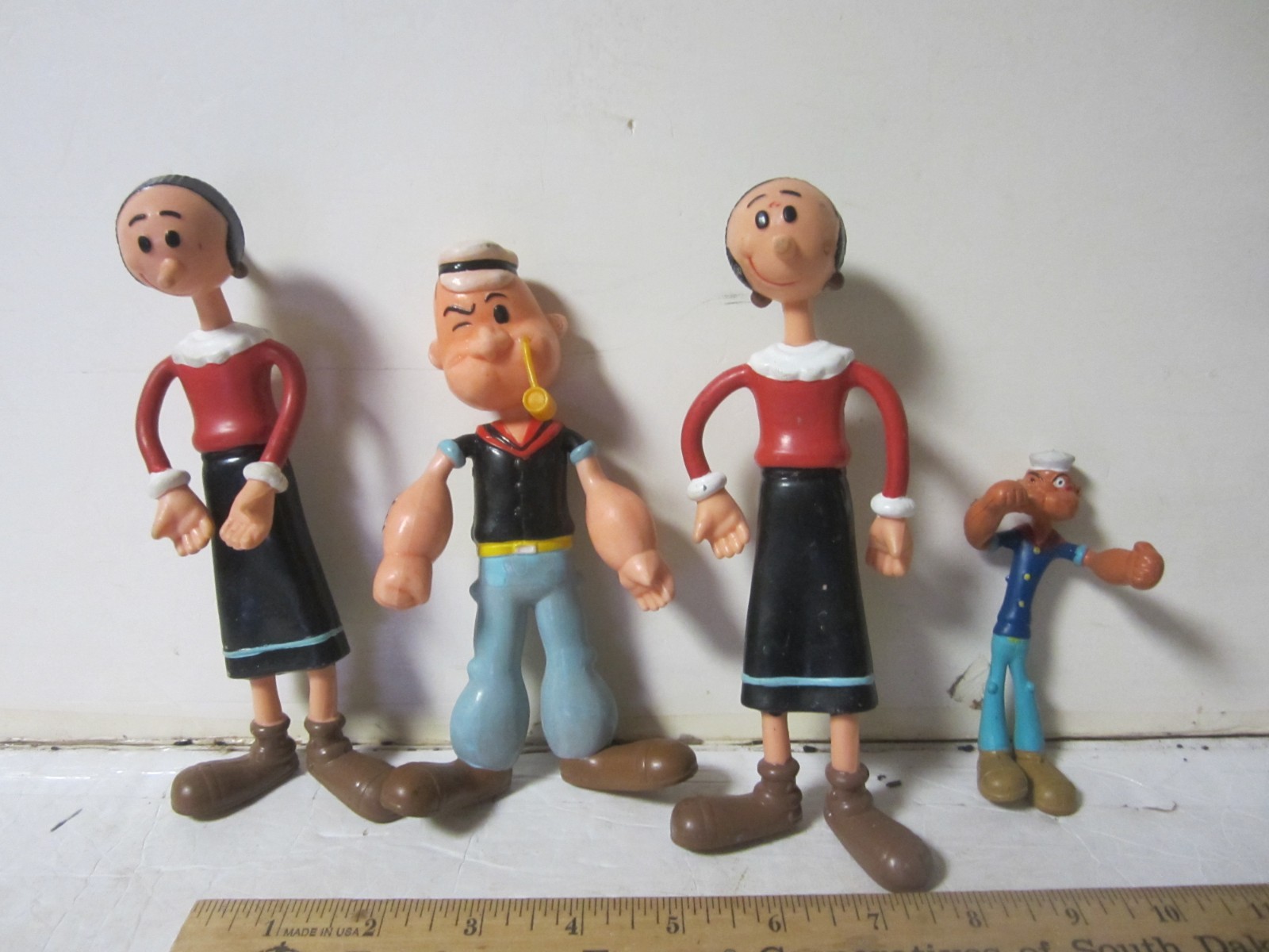 set of 4 Vintage 1993 Popeye Olive Oyl Bendable Poseable 7″ Figure KFS Hearst