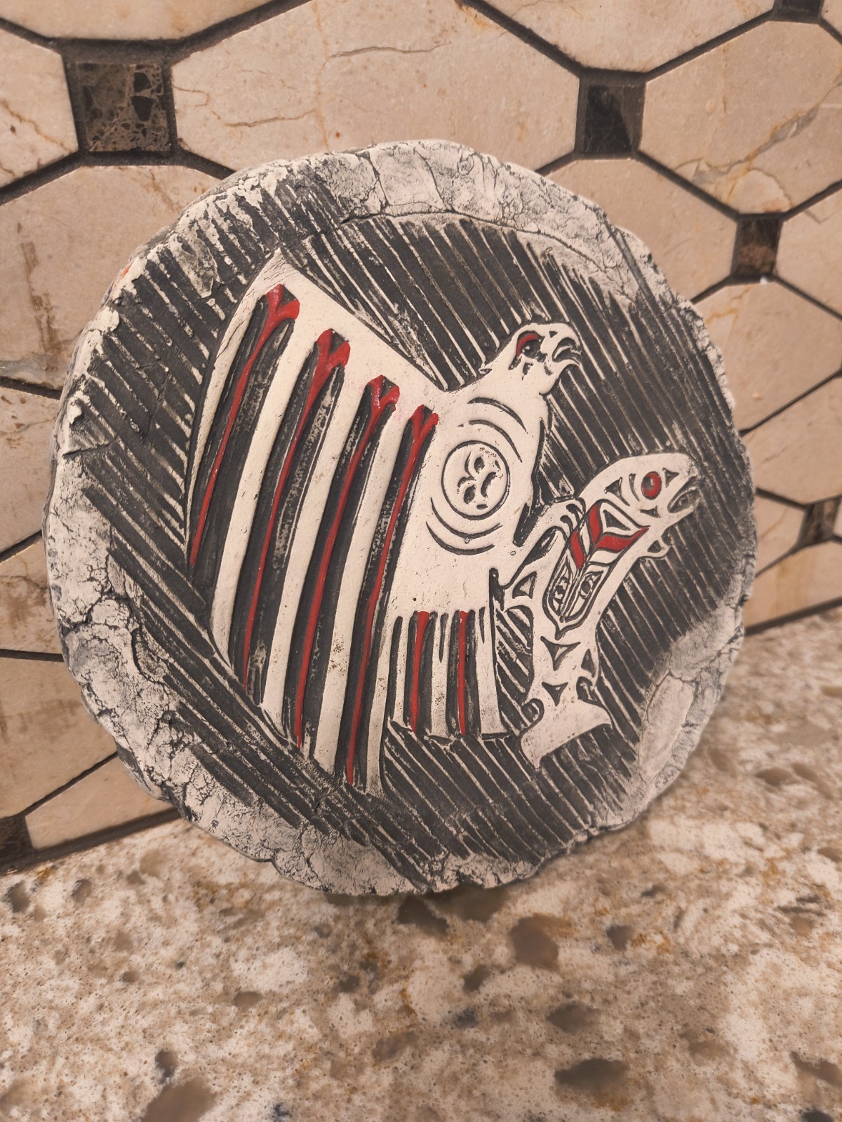 Clay plaque from the Shapes of Clay series by Northwest artist Stan Langtwait