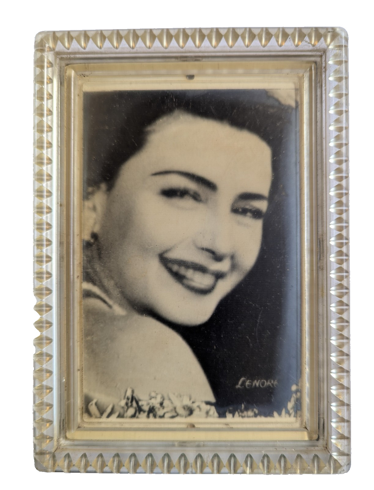Vintage 1940s Lenore Aubert Lenticular Winking Flicker Photo Portrait Novelty Fr