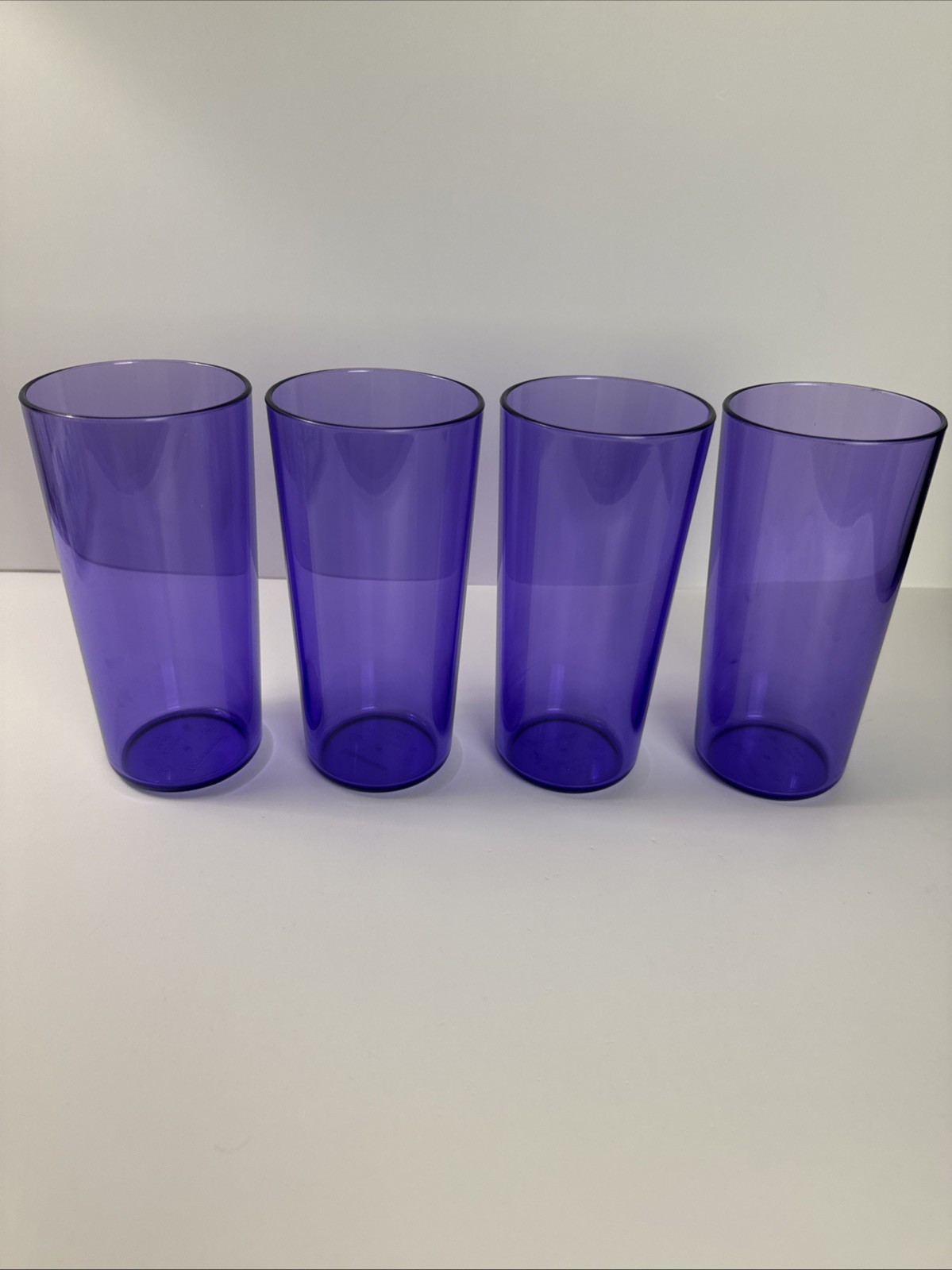 Tupperware Sheerly Elegant Acrylic 14oz Tumblers Cups Sheer Purple Clearly new