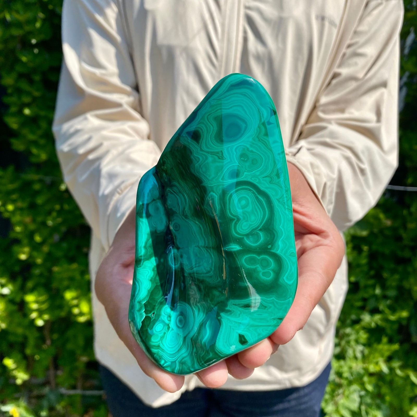 466G Natural glossy Malachite transparent cluster rough mineral sample