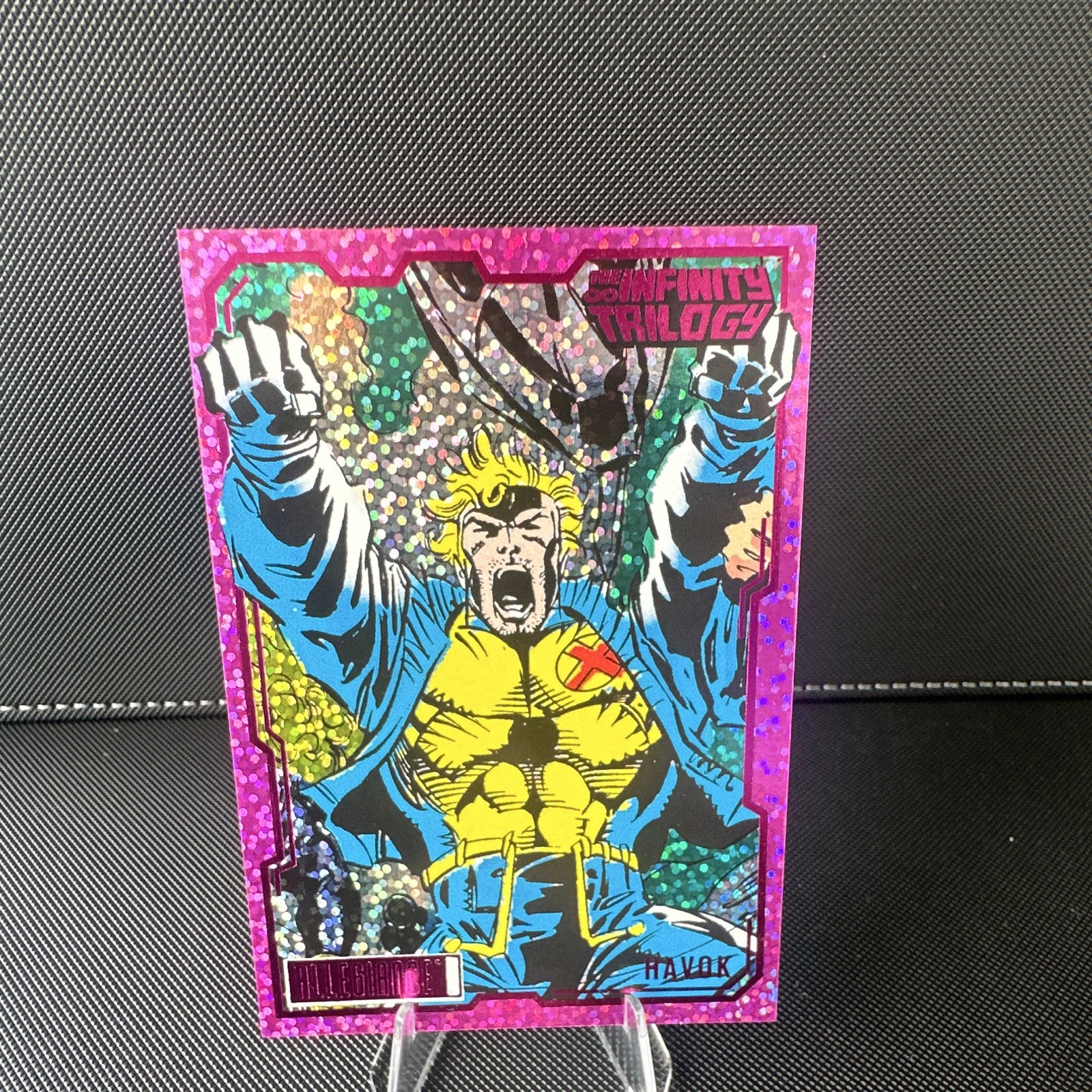 Upper Deck 2023 Marvel Infinity Trilogy Havok #53 Magenta Glitter 033/199