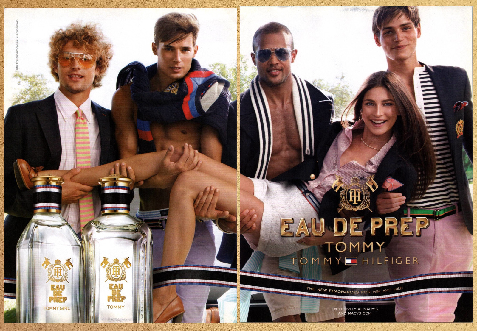 Tommy Hilfiger Eau De Prep Perfume His Her – 2 Page Print Ads Ephemera Art 2011