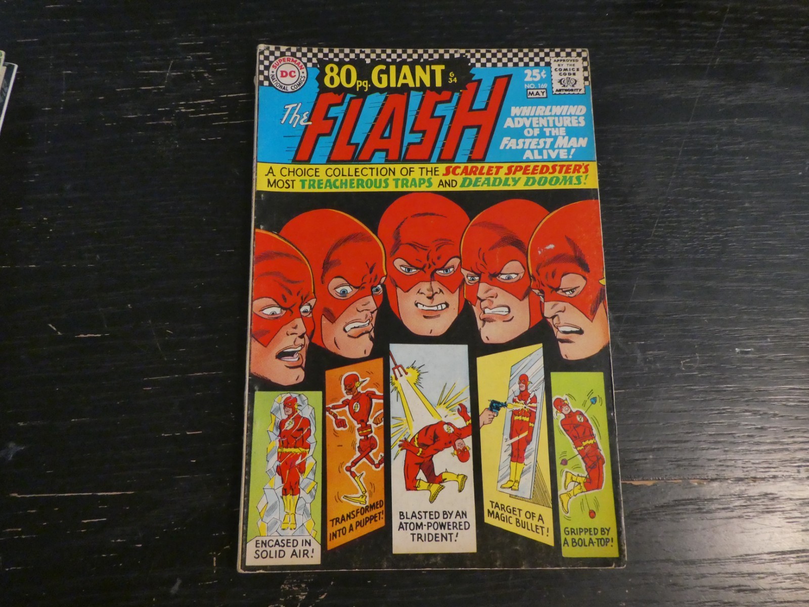 The Flash 169 1967 DC Comics Joe Giella Cover Art Barry Allen Jay Garrick Silver