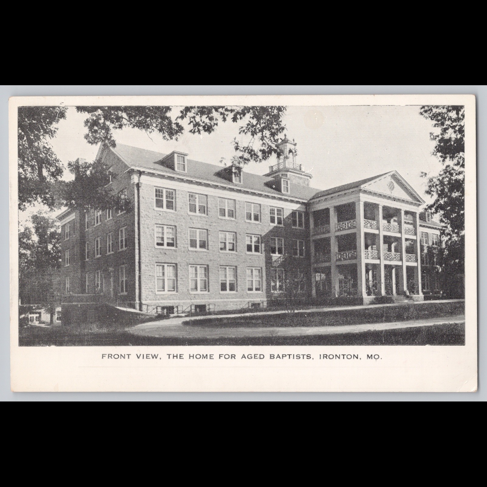 Postcard The Home for Aged Baptists Ironton MO Architecture