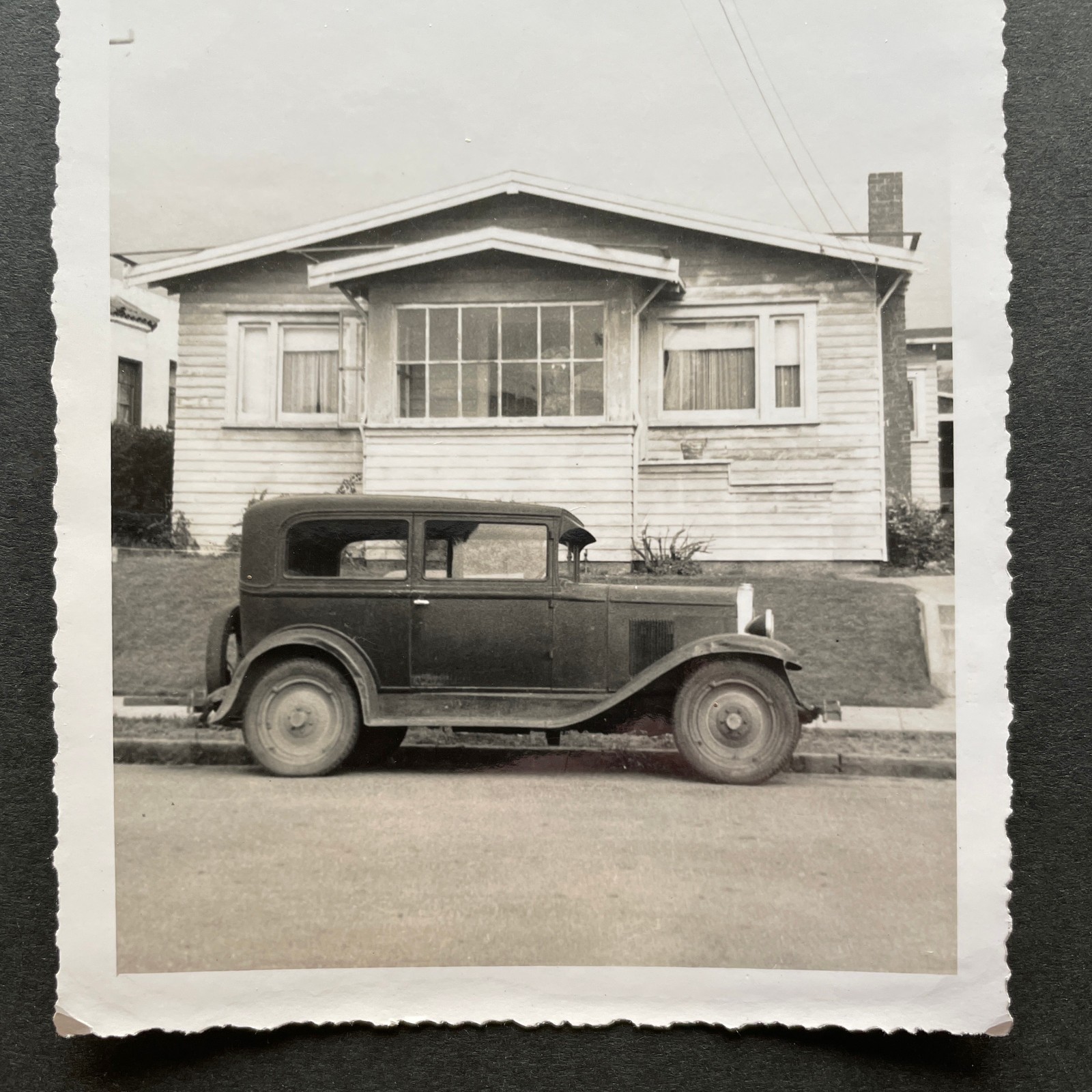 1929 Chrysler Auto In Front Of East Bay CA Home Photo • Berkeley • Albany
