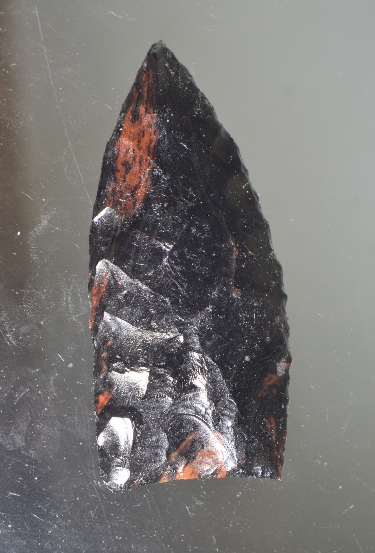 Authentic Modern Reproduction of Pre 1600 Pacific Northwest Obsidian Arrowhead