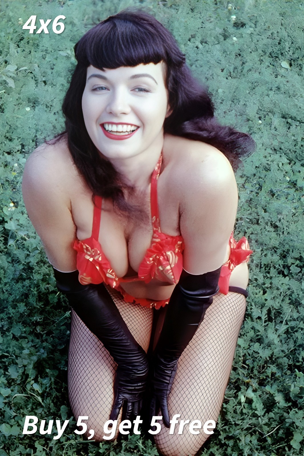 BETTIE PAGE 4×6 Photo Sexy Brunette Pinup Hollywood Legend High Quality RP