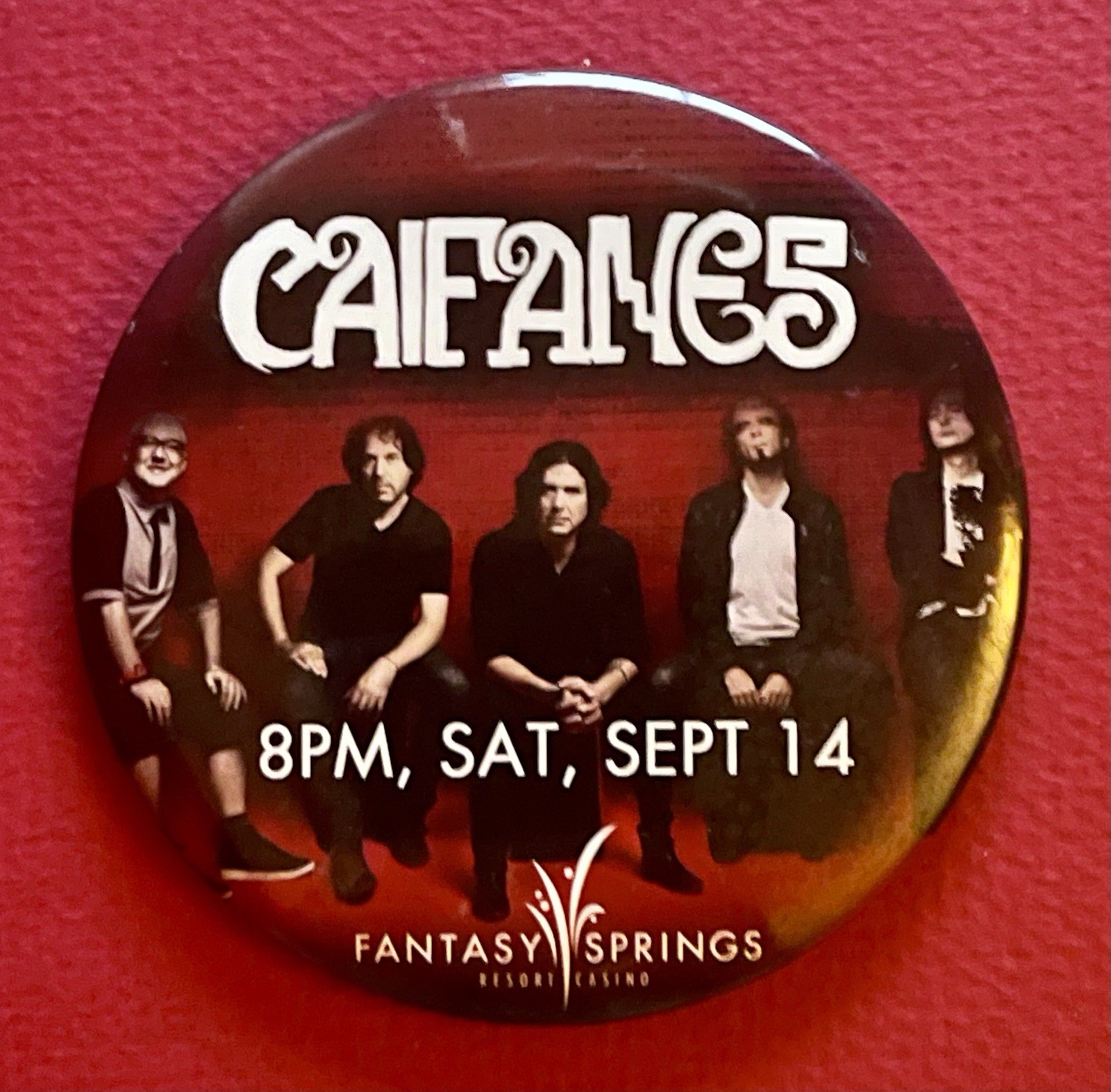 2013 Caifanes Fantasy Springs Resort Casino Promotional 3.5″ Pinback Button