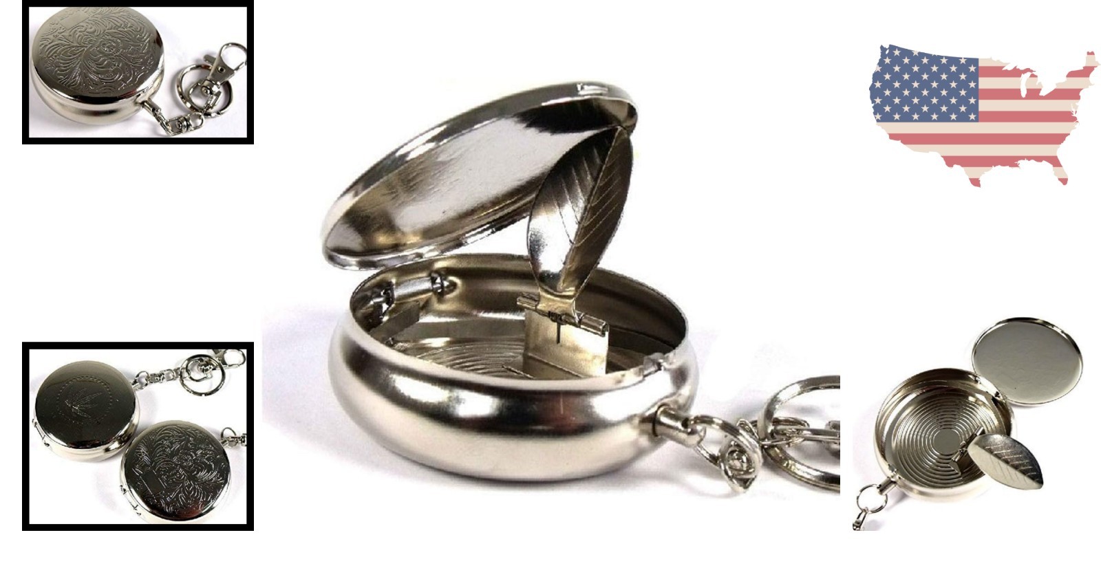 Easy-Clean Portable Pocket Ashtray with Snuffer – Ideal for Smokers on the Go