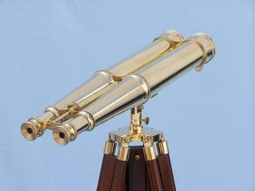 62″ Floor Standing Admiral’s Solid Pure Brass Magnifying Binoculars,Cyber Monday