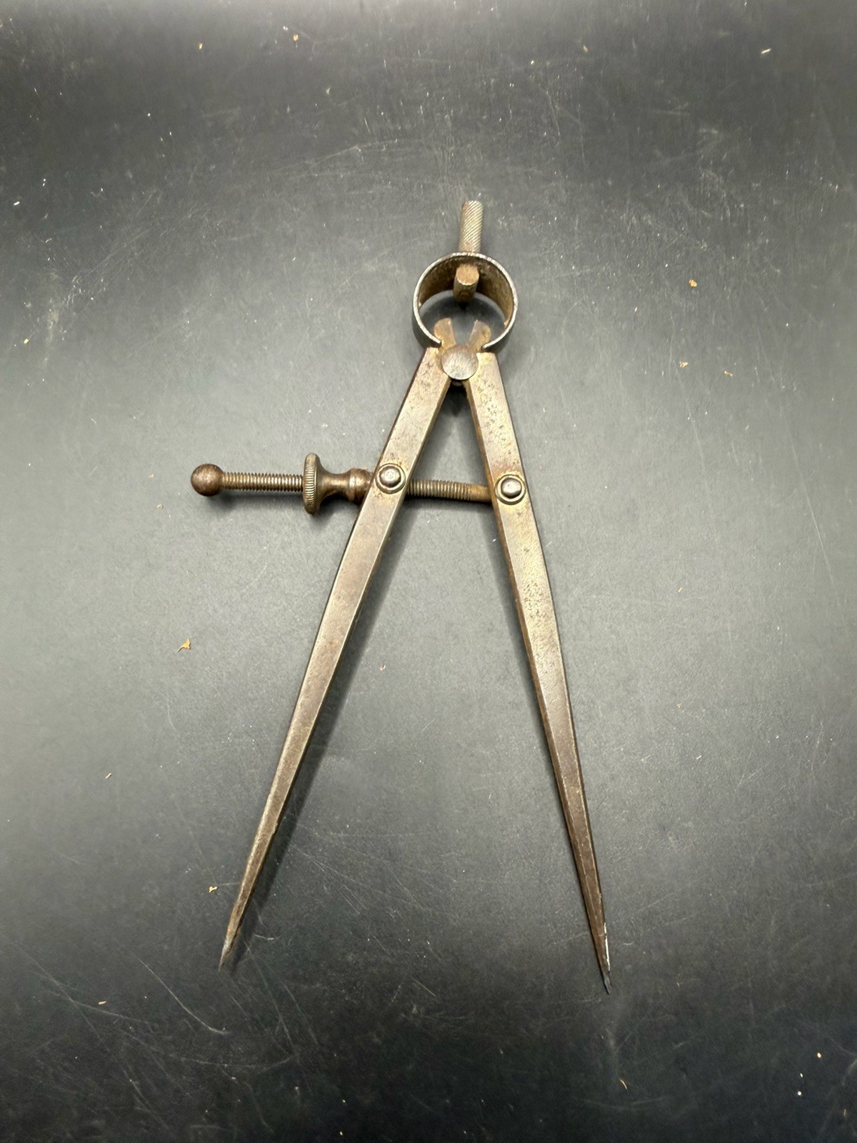 Vintage LS Starrett Co 6 Inch Spring Divider Compass Tool Athol Mass USA