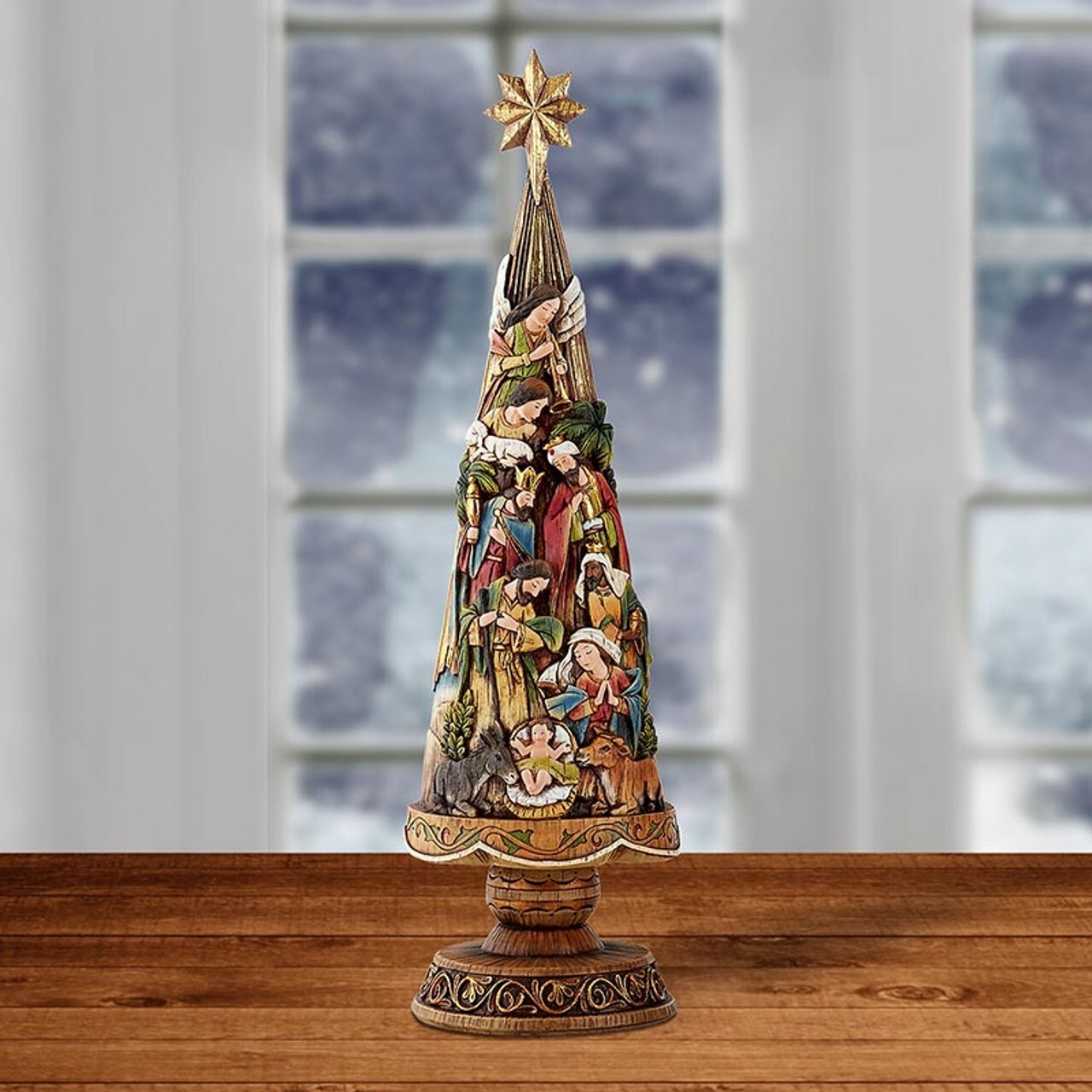 Nativity Set, Nativity Christmas Tree Figure 21″ High, Christmas Gifts
