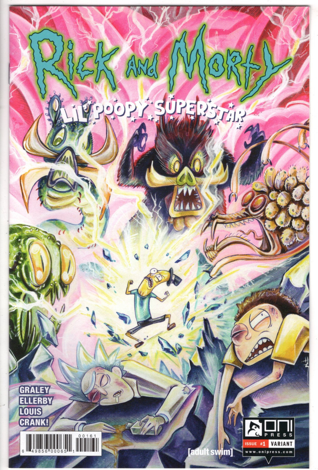 RICK AND MORTY LIL POOPY SUPERSTAR #1 (2016) – GRADE NM – ONI PRESS VARIANT!