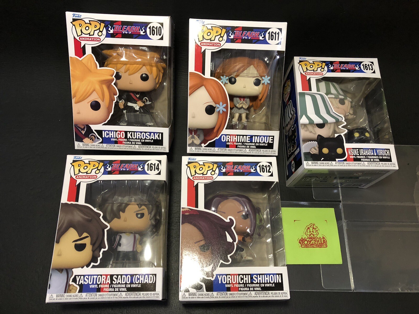 MINT+Cases Bleach S4A Funko Pop Orihime, Chad, Kisuke, Yourichi, Ichigo Set of 5