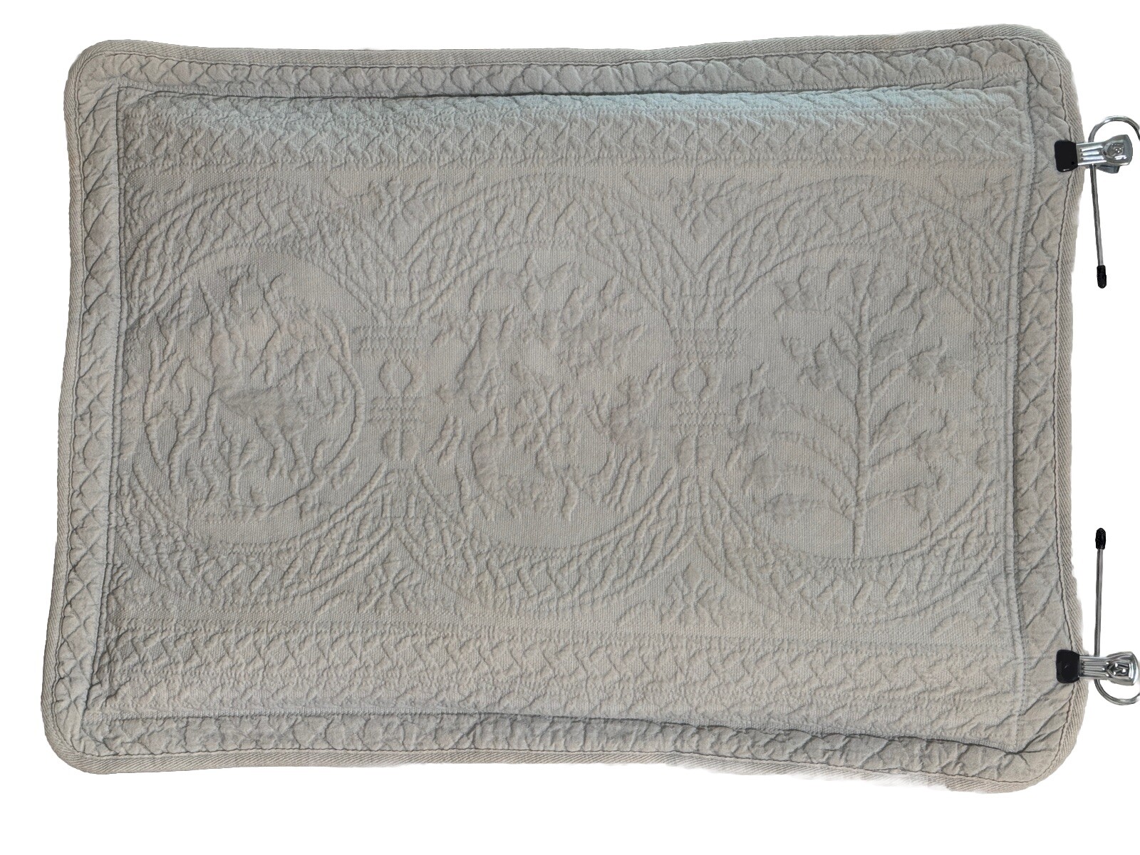 Williamsburg William Mary Colonial Pillow Sham 1 Standard Light Gray Ecru
