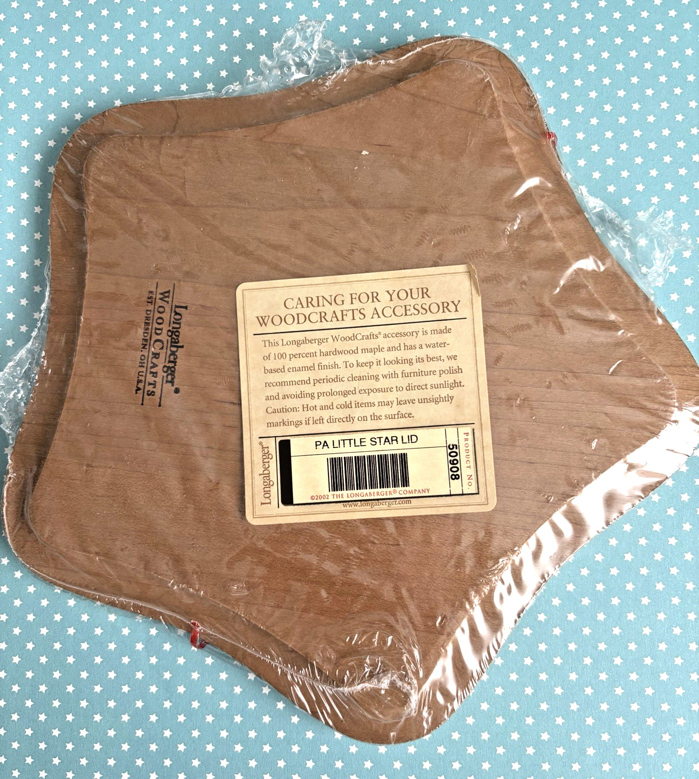 Longaberger Little Star Basket Wood Lid 🧺#50908 🧺NEW