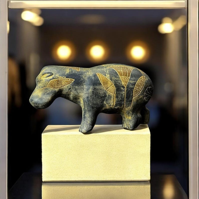 Authentic Ancient Egyptian Antique Rare Statue of Hippo Figurine Egyptian BC