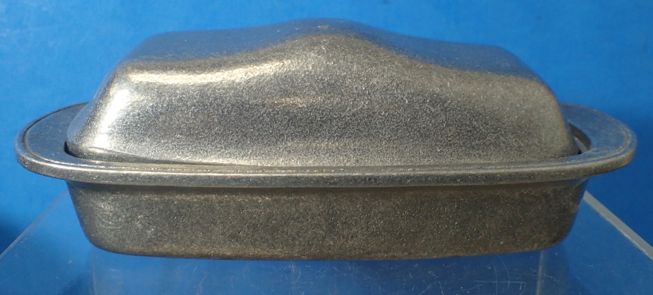 Vtg. Wilton Armetale Pewter Plough Tavern Butter Dish – No Glass Insert