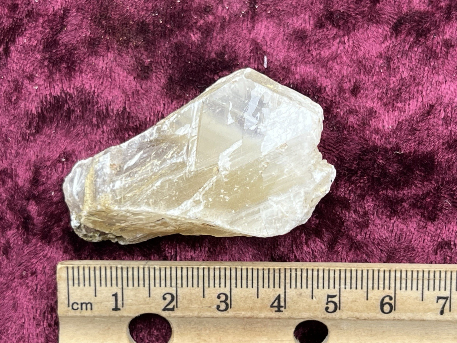 Golden Phantom Selenite Crystal, Santa Eulalia, Chihuahua, Mexico. 30 grams
