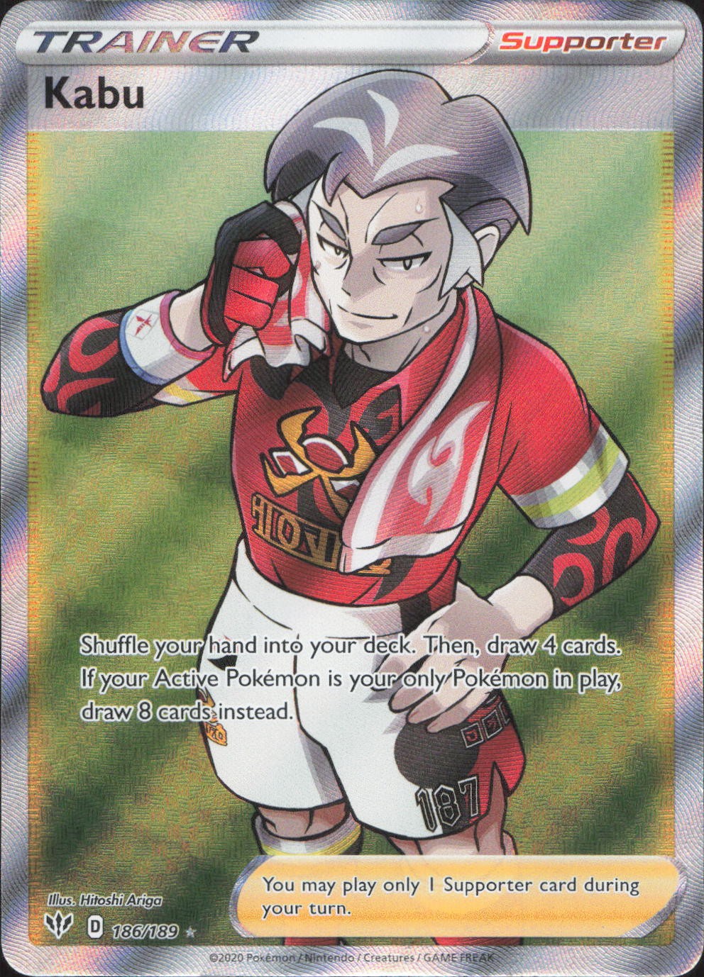 Kabu 186/189 Ultra Rare Darkness Ablaze Pokemon Near Mint