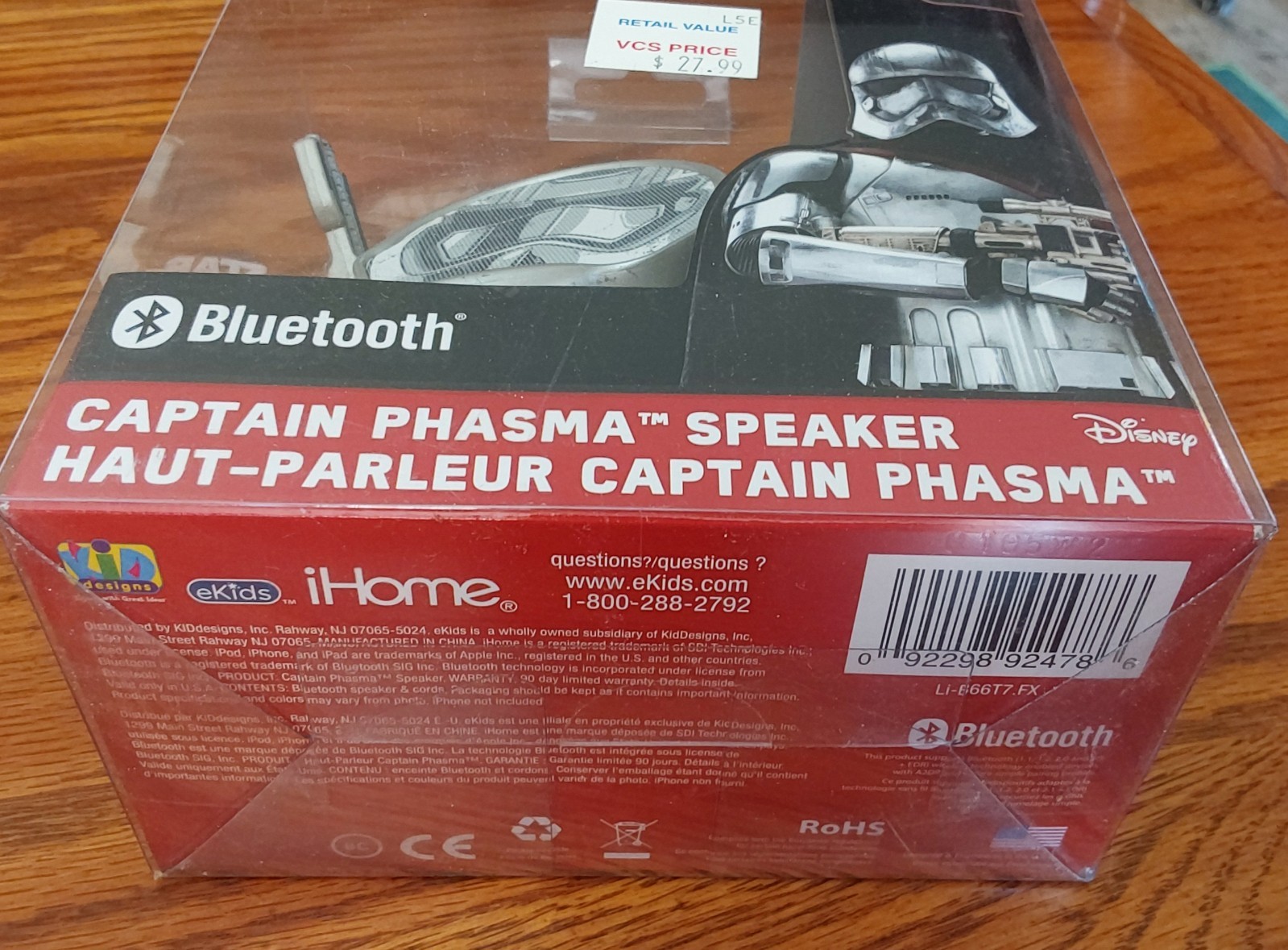 iHome Star Wars Bluetooth Captain Phasma Speaker NIP