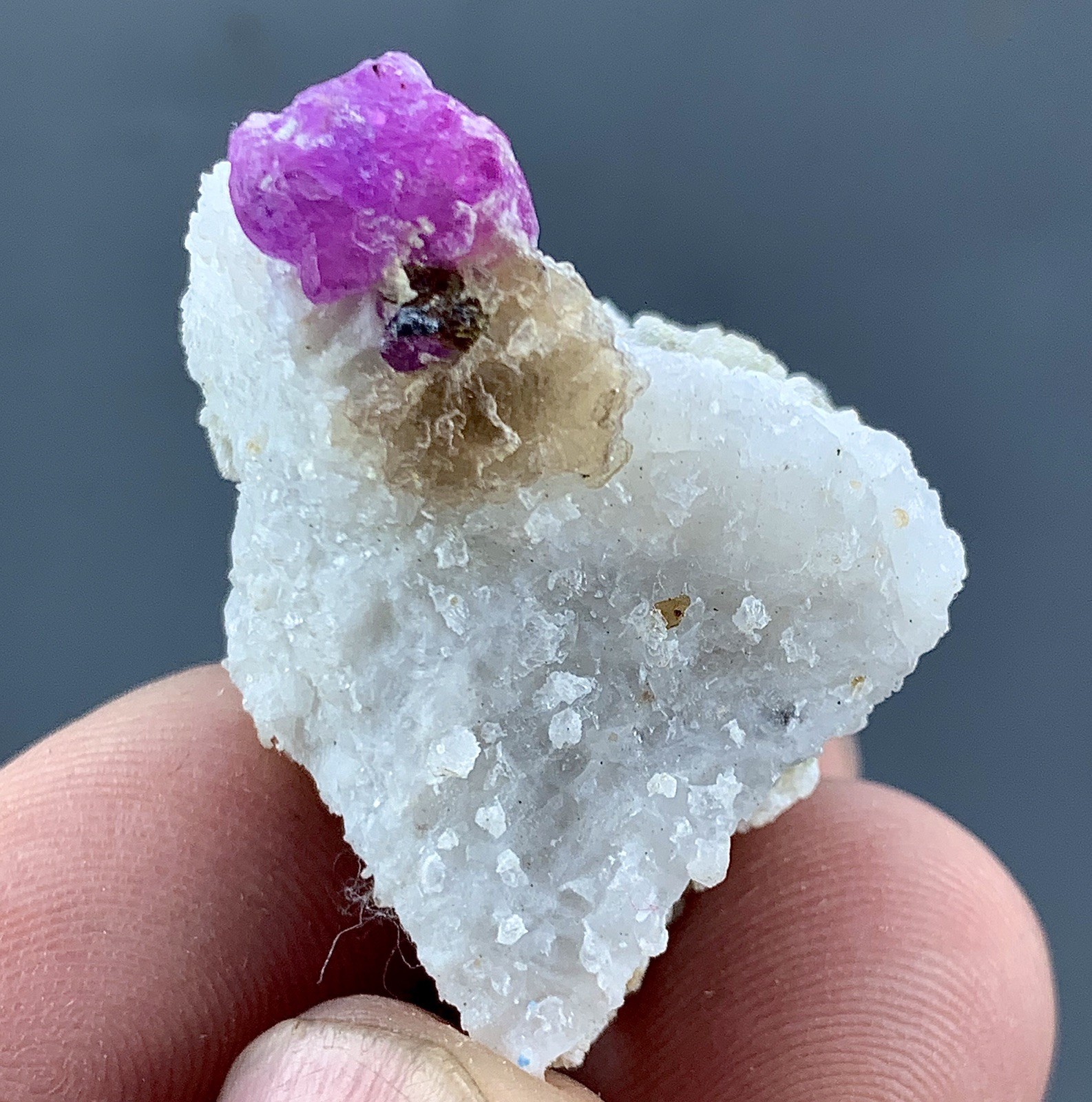 17 Gram Ruby Crystal On Matrix With Mica From Afghanistan (34x24x21mm)