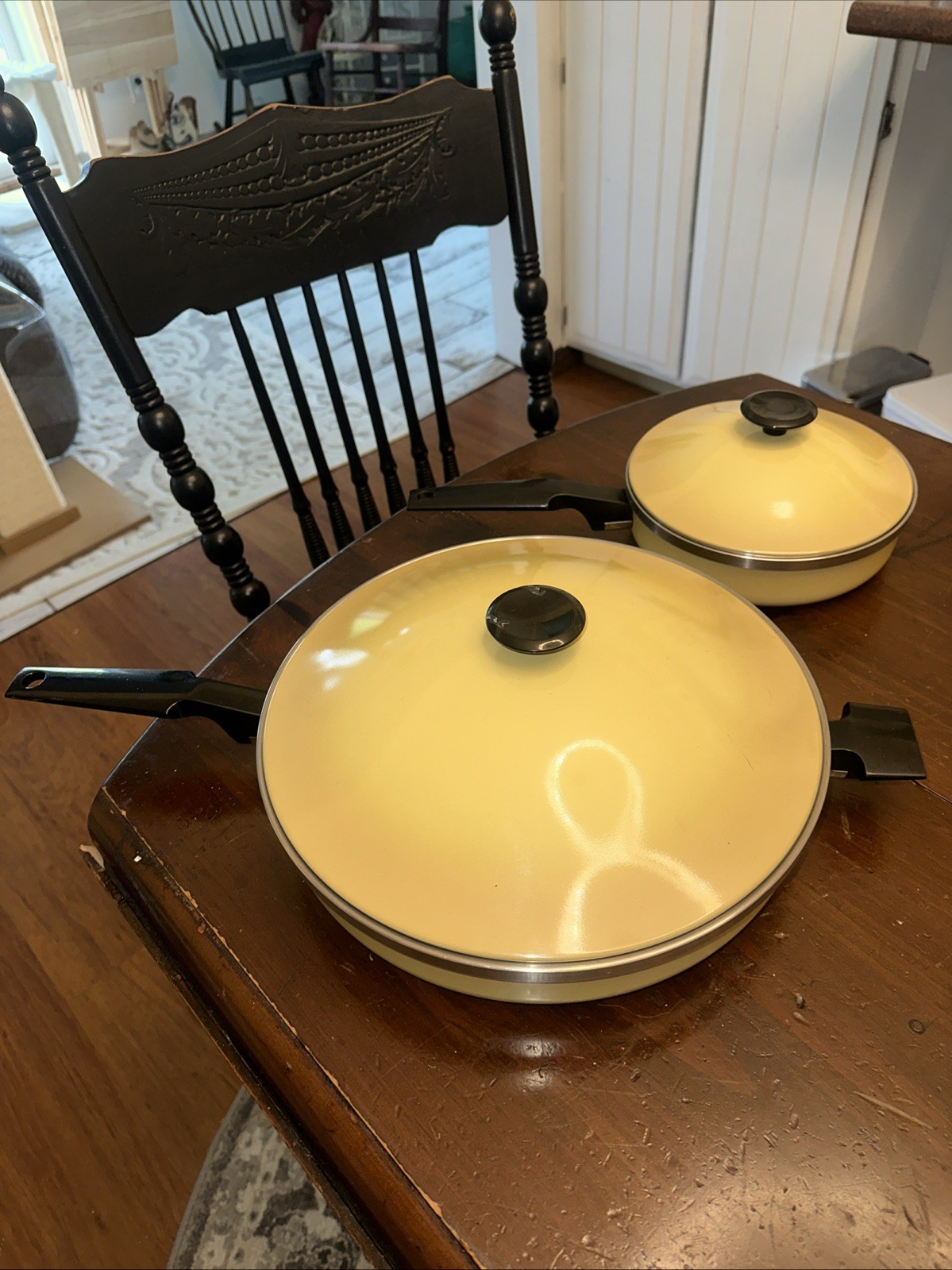 Vtg. West Bend Town House Fry Pans Set of 2 USA Made Great Condition