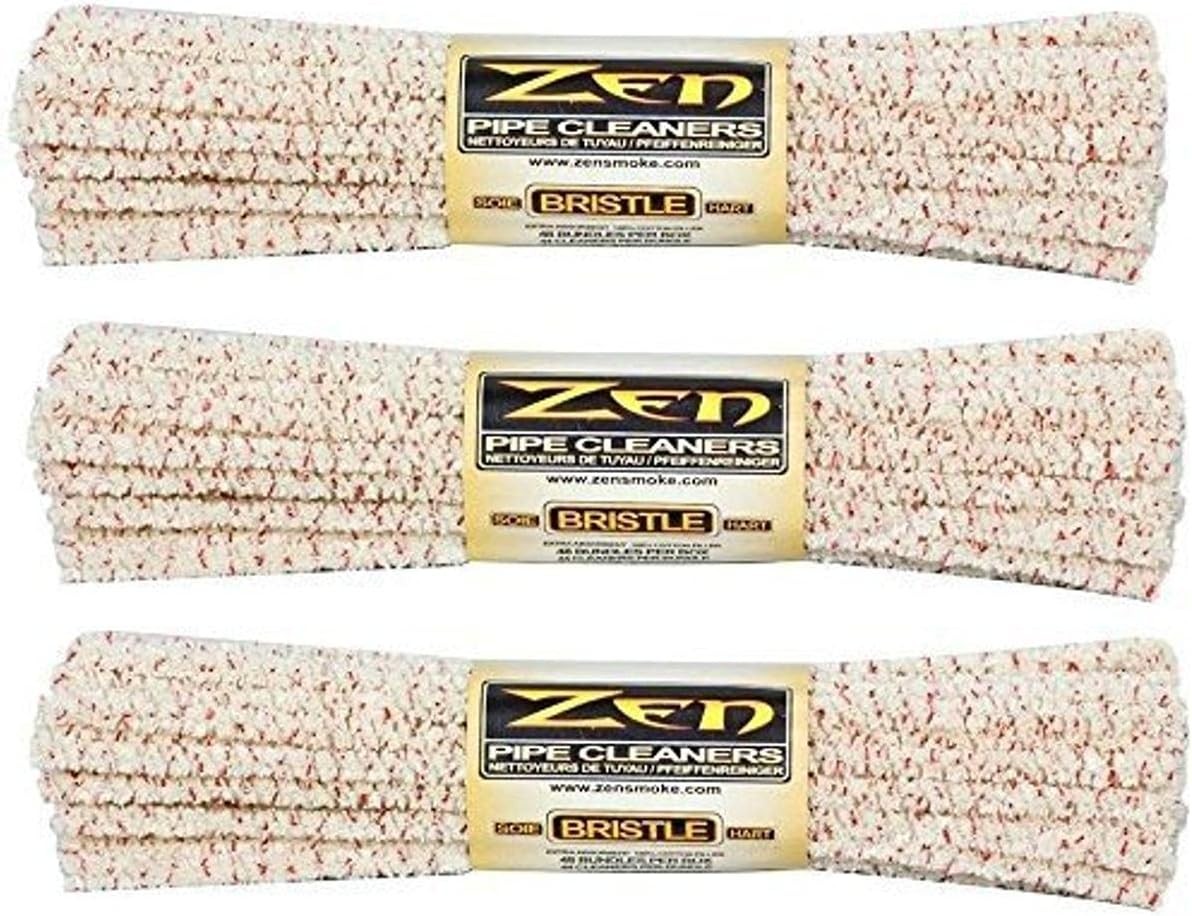 Zen Bundles Zen Pipe Cleaners Hard Bristle, 132 Count (Pack of 3),Yellow