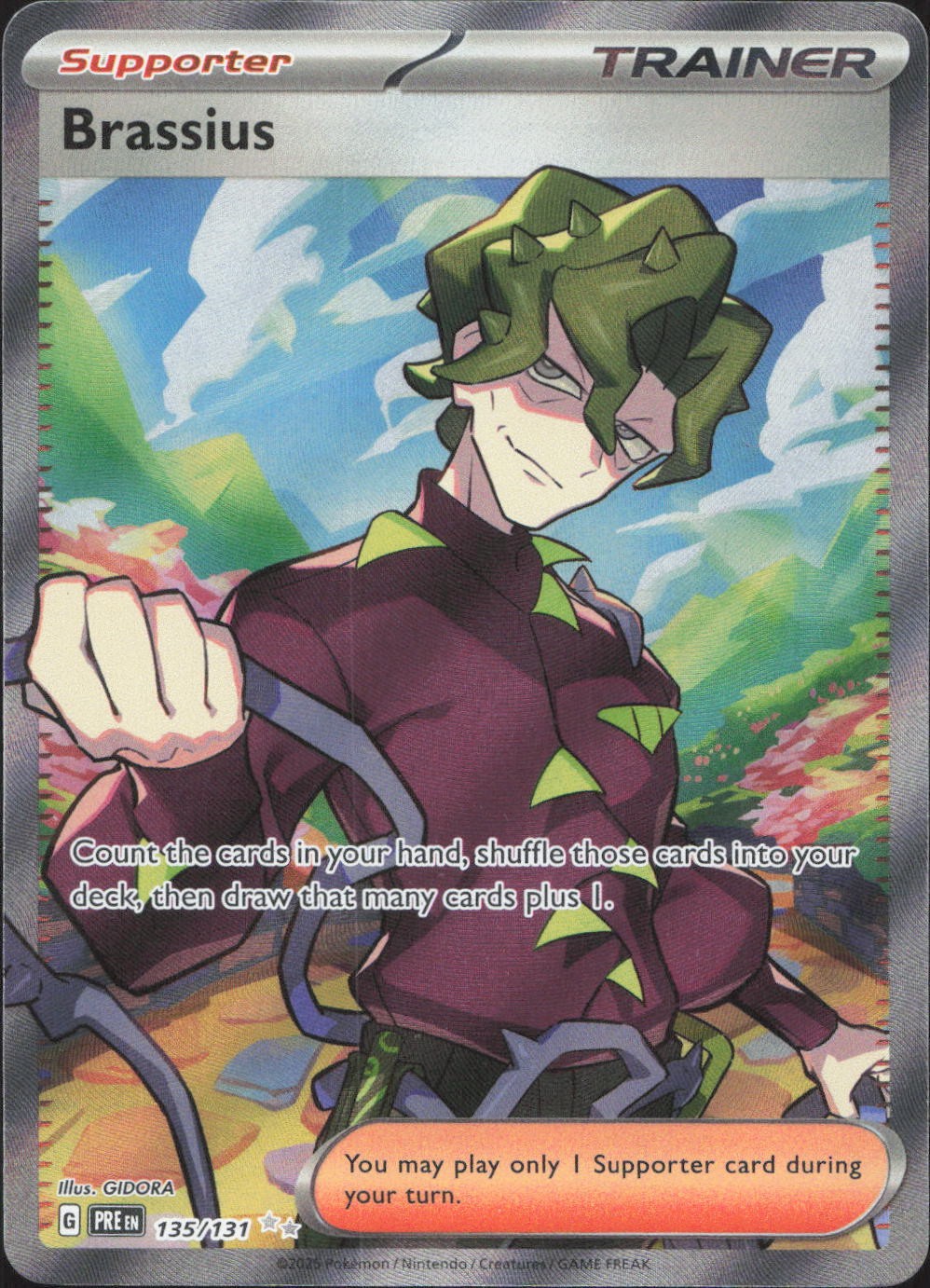 Pokemon Brassius 135/131 Ultra Rare Prismatic Evolutions Holo Near Mint