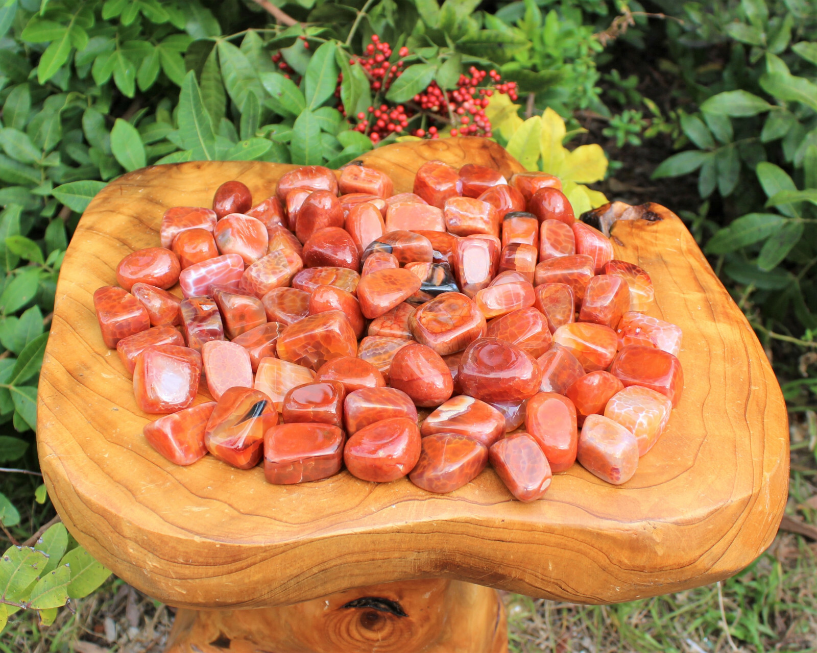 1 Fire Agate Tumbled Stone (Premium Quality ‘A’ Grade Fire Agate Crystals)