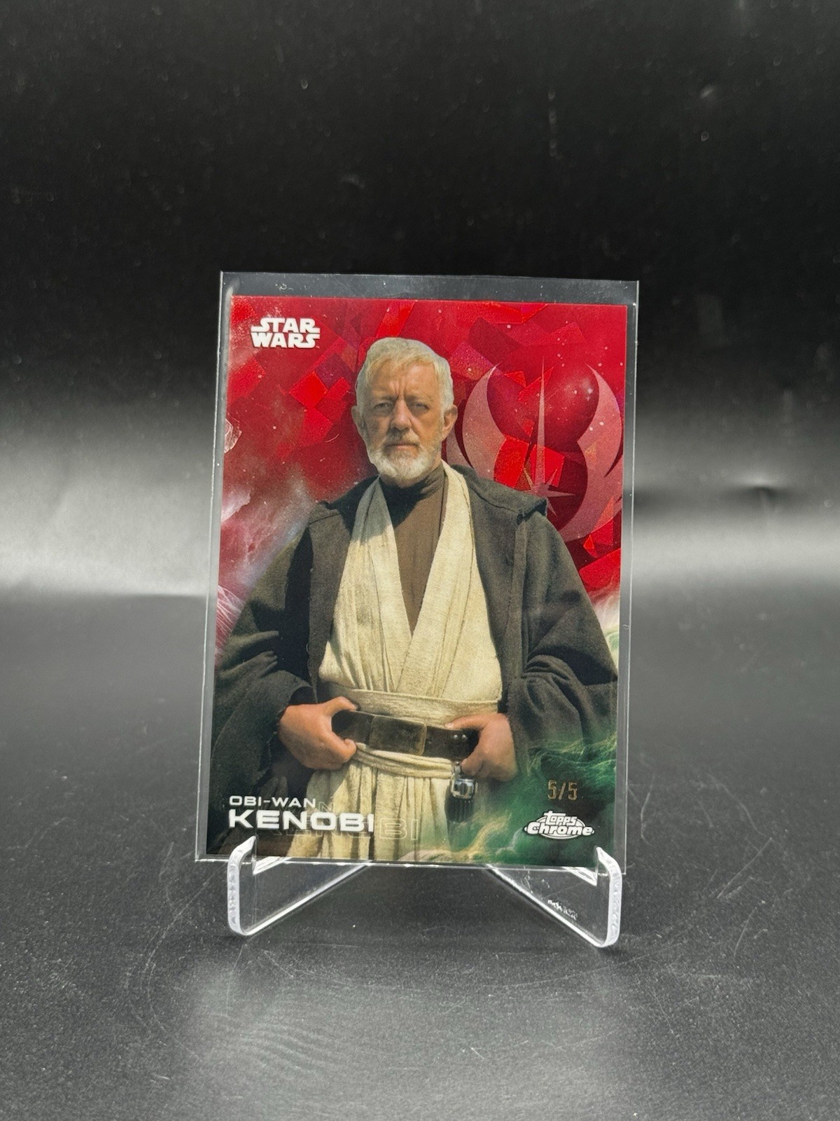 2025 topps chrome star wars obi-wan kenobi Red Cracked Ice /5