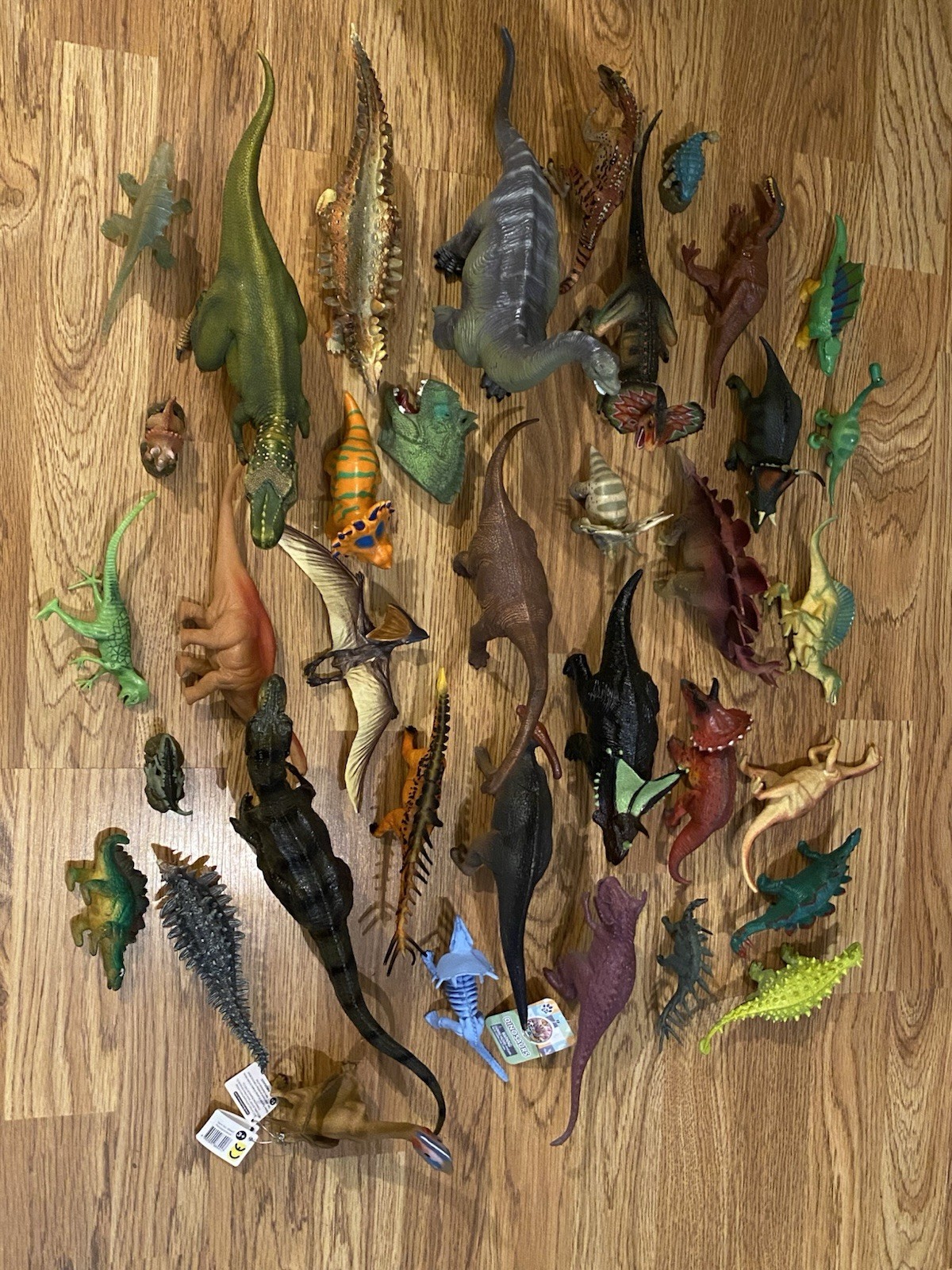 HUGE Prehistoric Dinosaur Figurine Lot 50 Pcs Schliech Robot Alive Play Mat