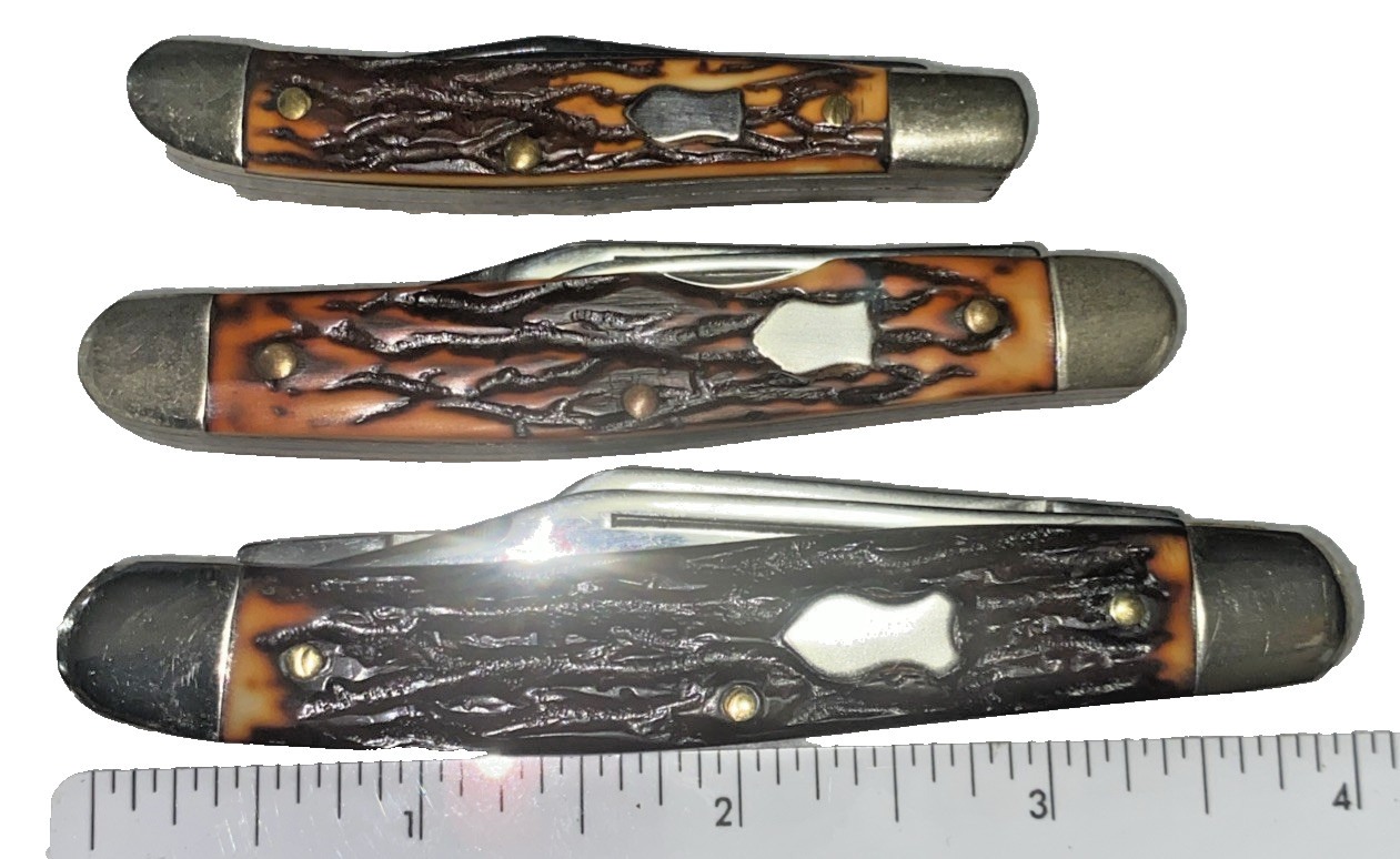 Lot of 3 Vintage 1990 & 2005 Klein Tools Chicago Pocket Knives Made in U.S.A.
