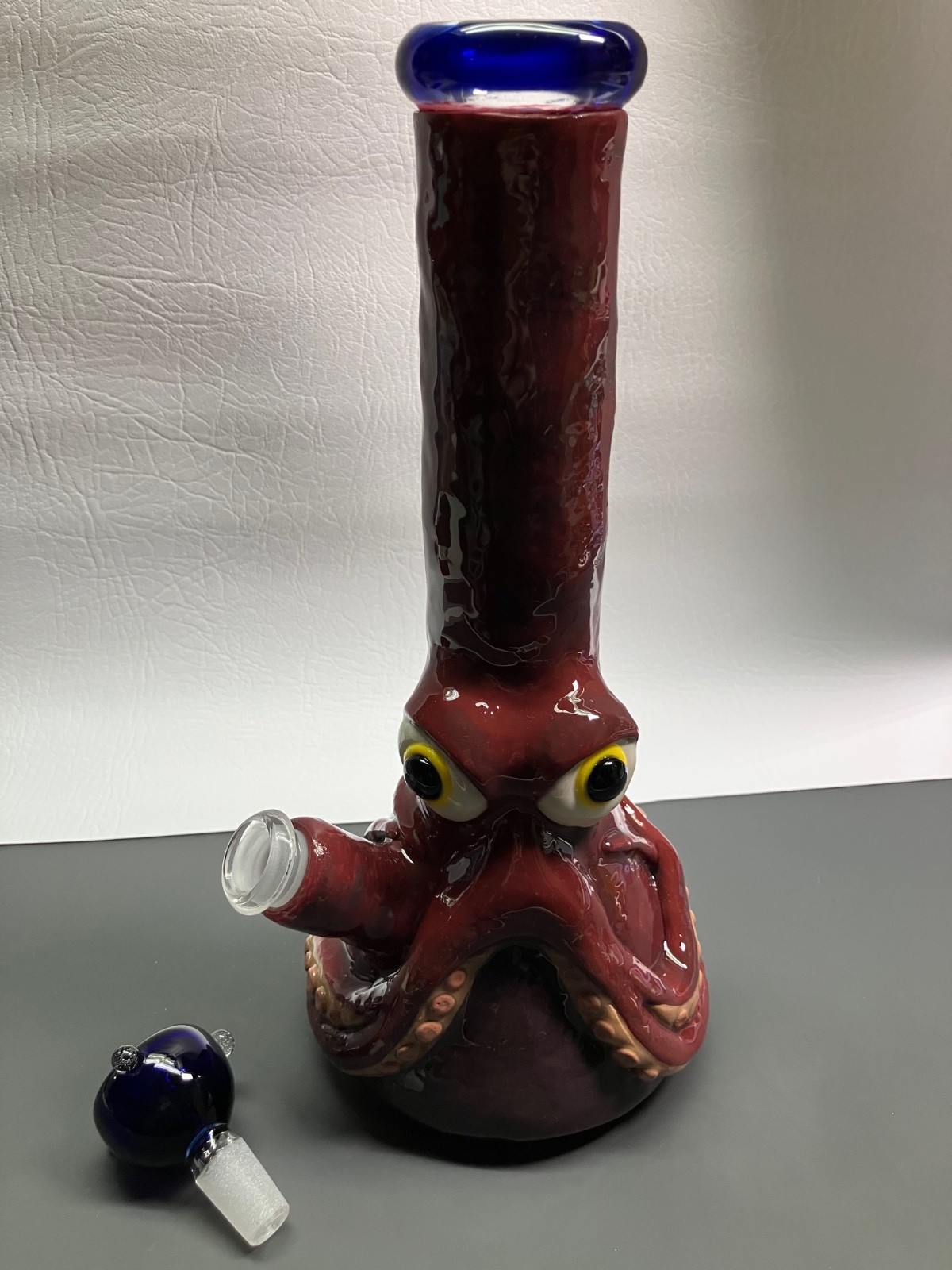 10″ Heavy Glass Octopus Monster Bong Tobacco Water Pipe | Polymer Clay & Resin