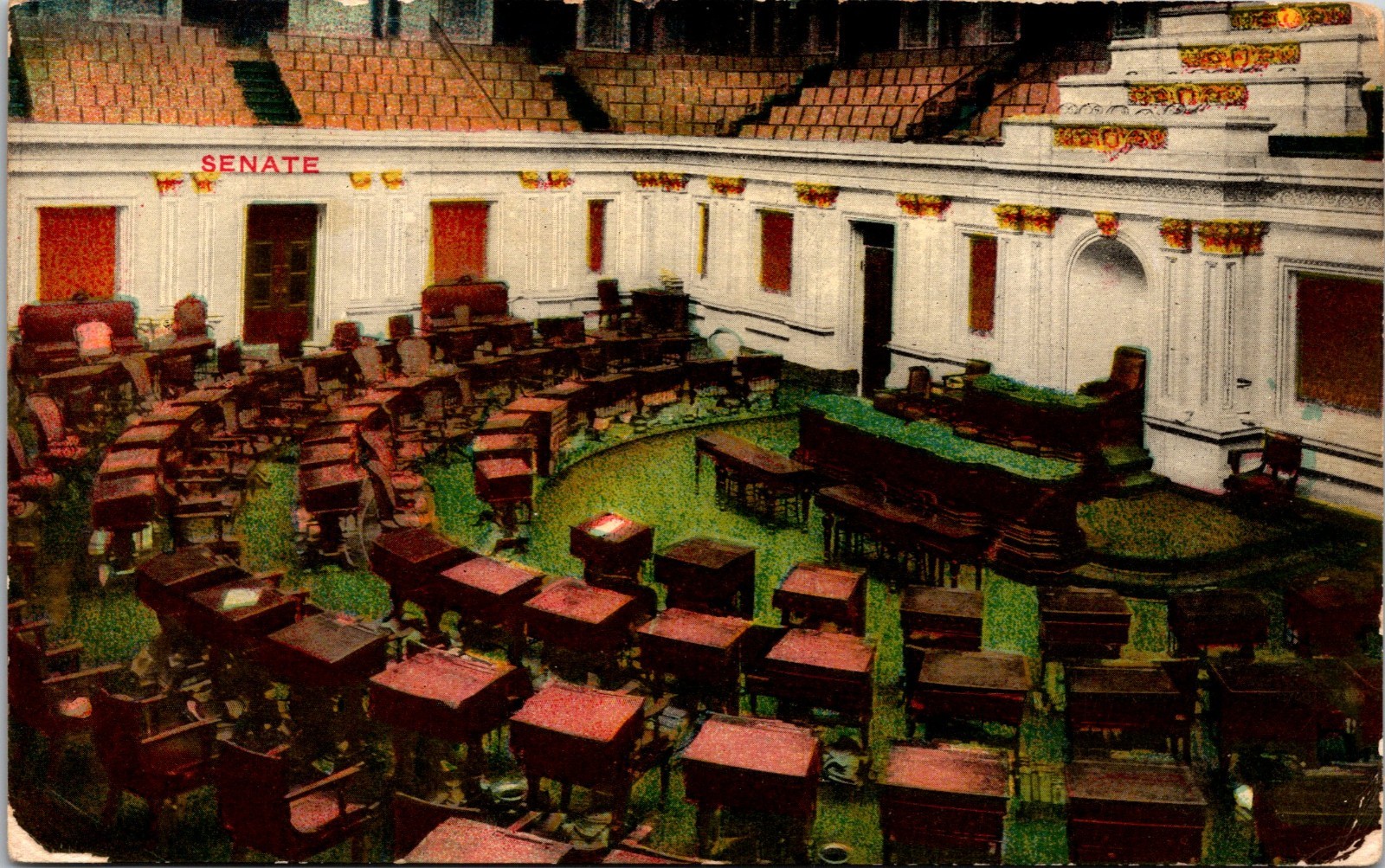 Senate Chamber U S Capitol Washington DC Postcard No. 824 Vintage