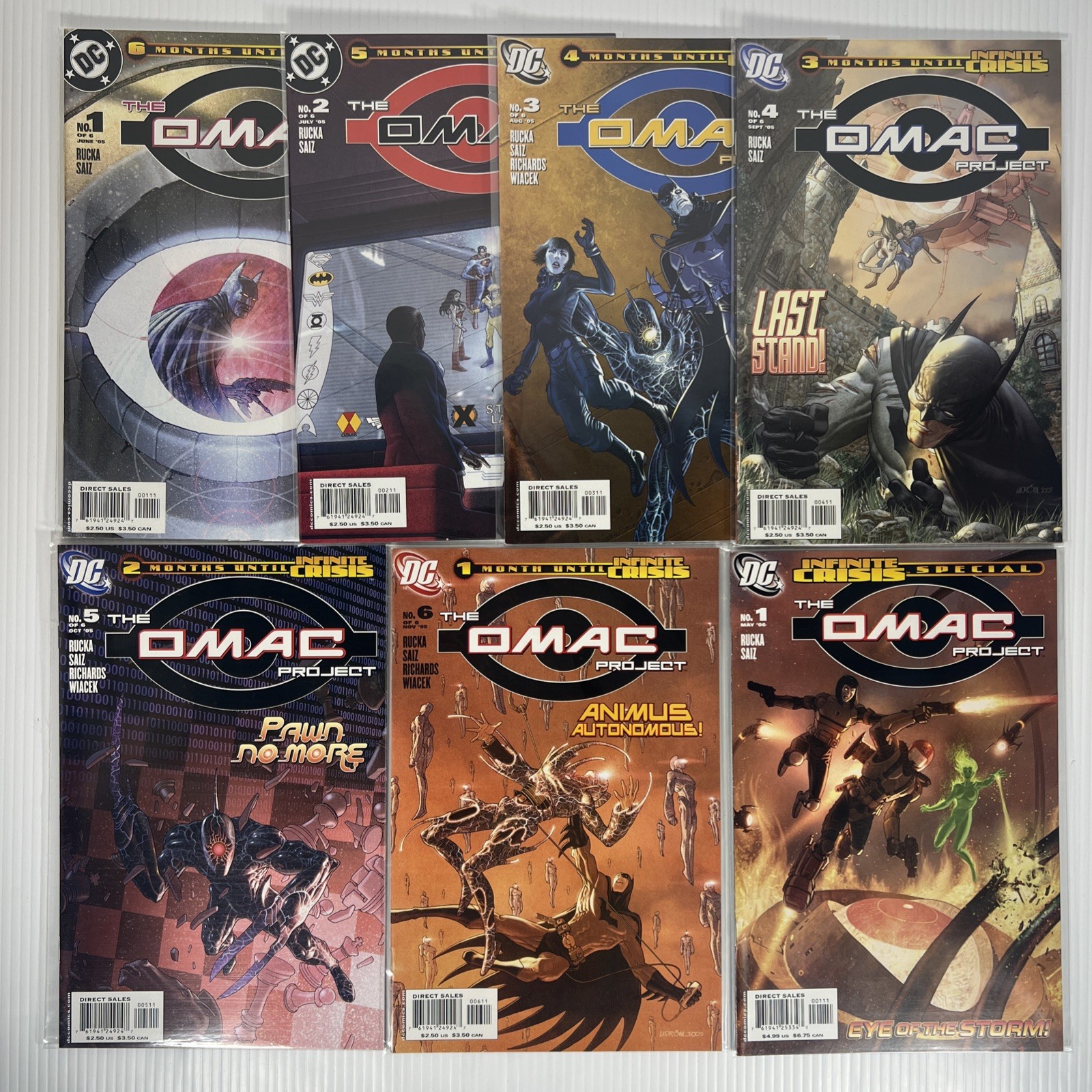 The OMAC Project #1-6 Complete Set + Infinite Crisis Special #1 DC 2005 NM