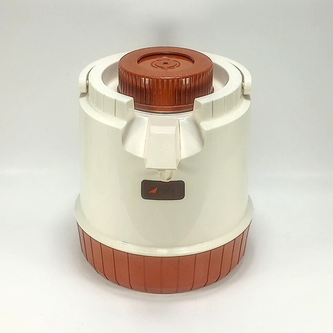 Vintage Aladdin Pump-A-Drink Insulated Gallon Jug Model 585 Brown And Off White