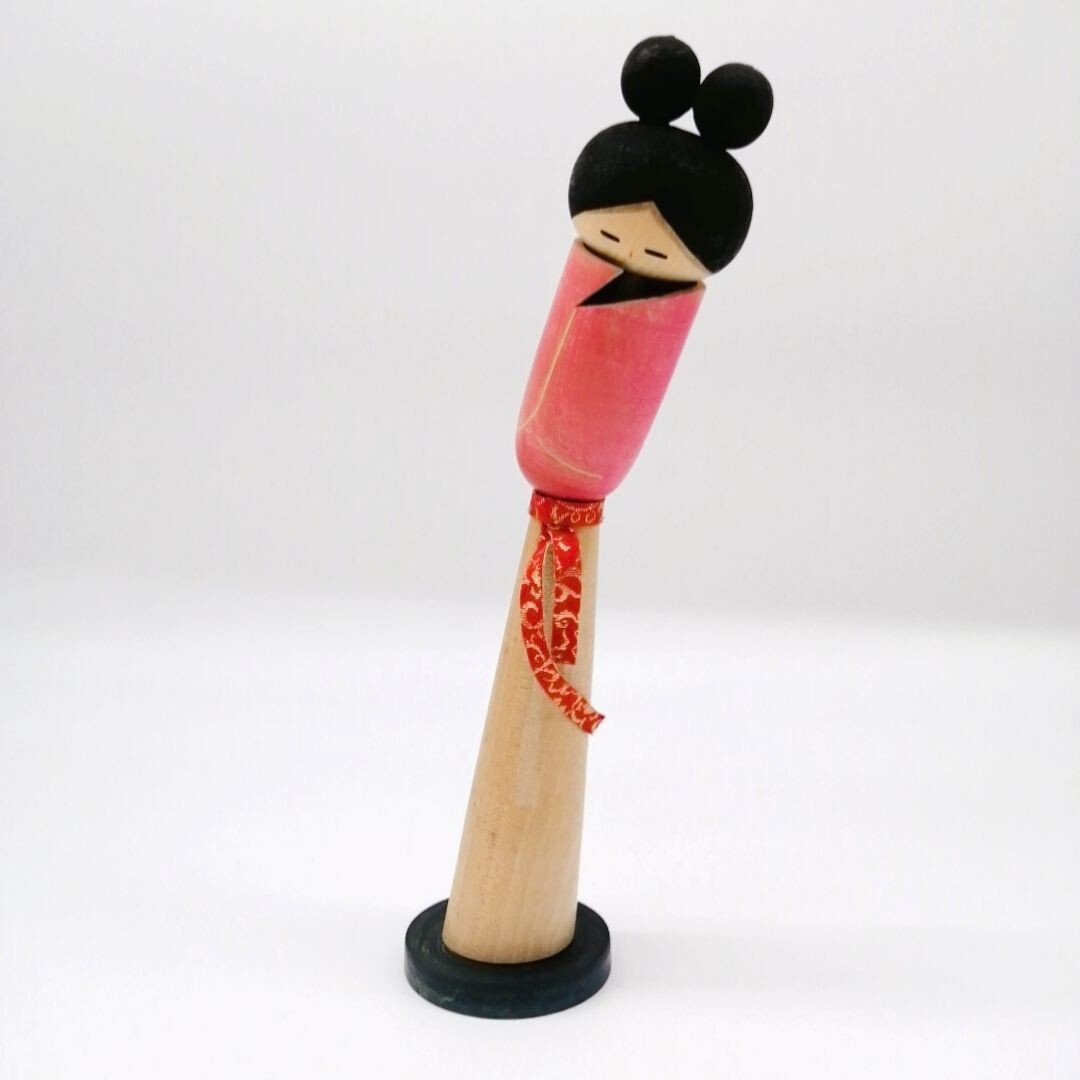 29.5cm Vintage Japanese Creative KOKESHI Doll – Signed Hand-Painted KOC677