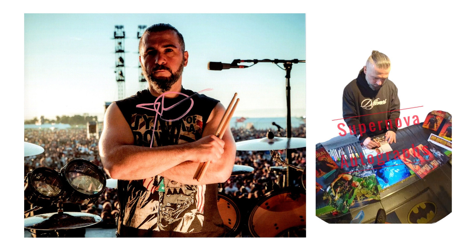 John Dolmayan Signed Autograph System Of A Down 8×10 Photo with Exact Proof