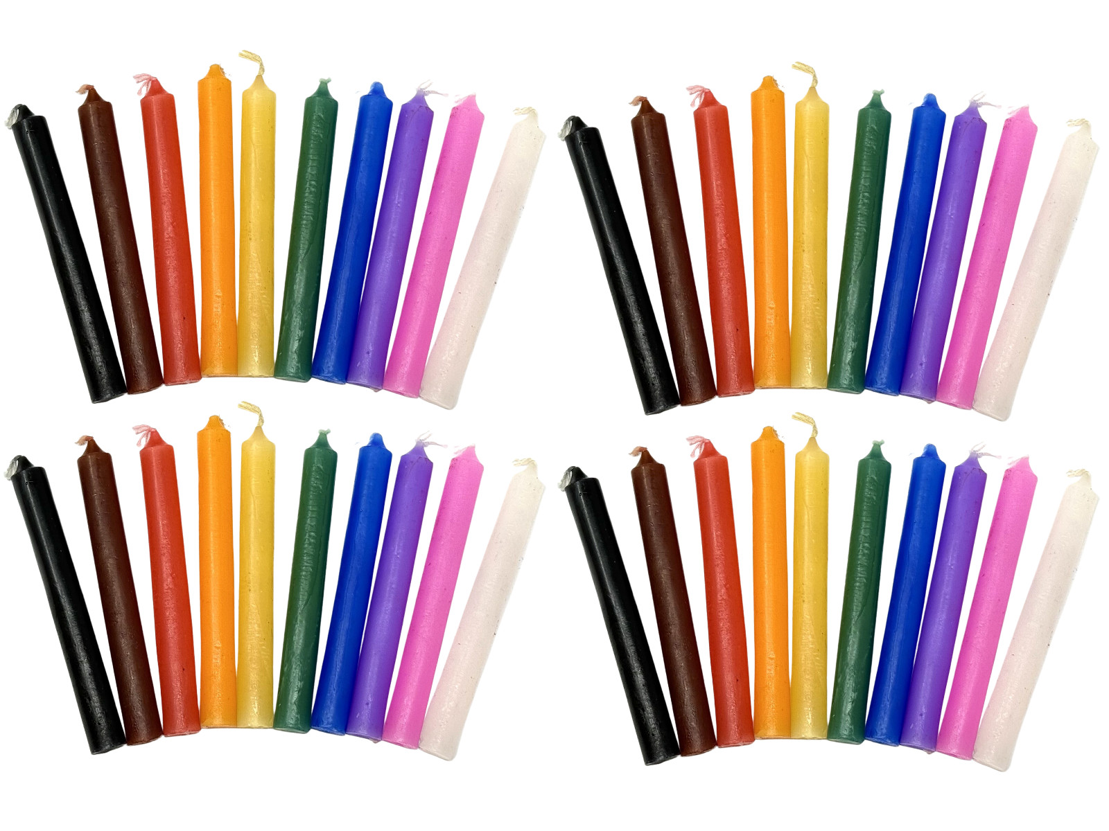 40 Spell Candles Assorted Colors (2 sets of 20 Mini Chime, Wicca, Altar) Set #2